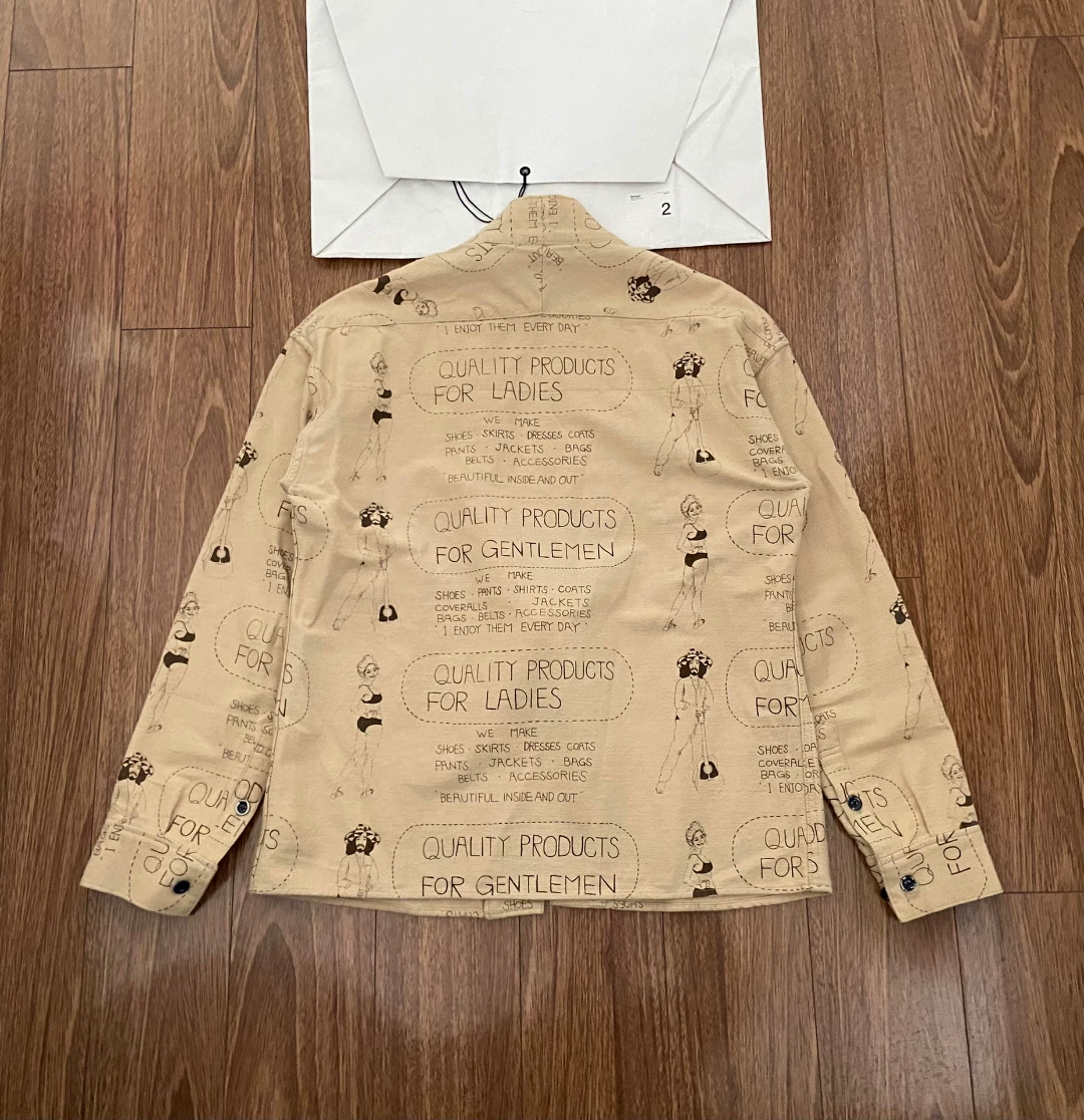 VISVIM LHAMO Flannel Printed Robe Jacket — front