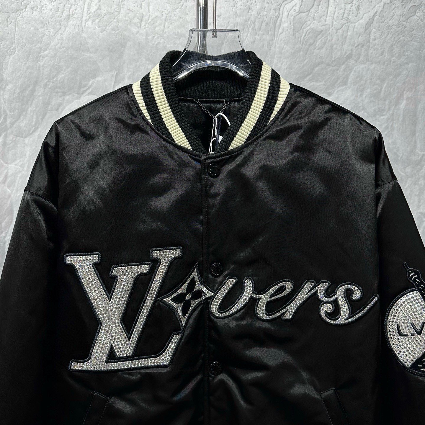 Louis Vuitton SS24 Rhinestone Letter Jacket — front
