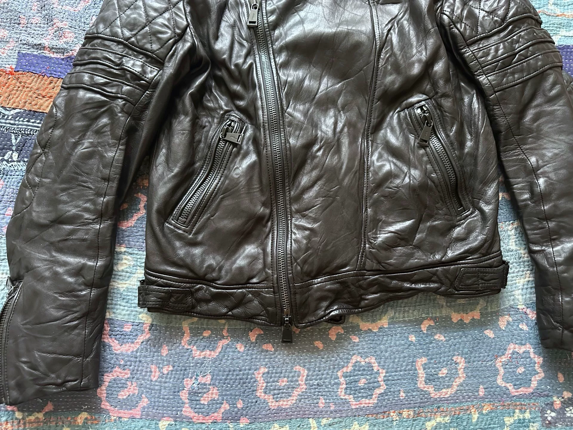 Ralph Lauren Black Label Leather Motorcycle Jacket — back