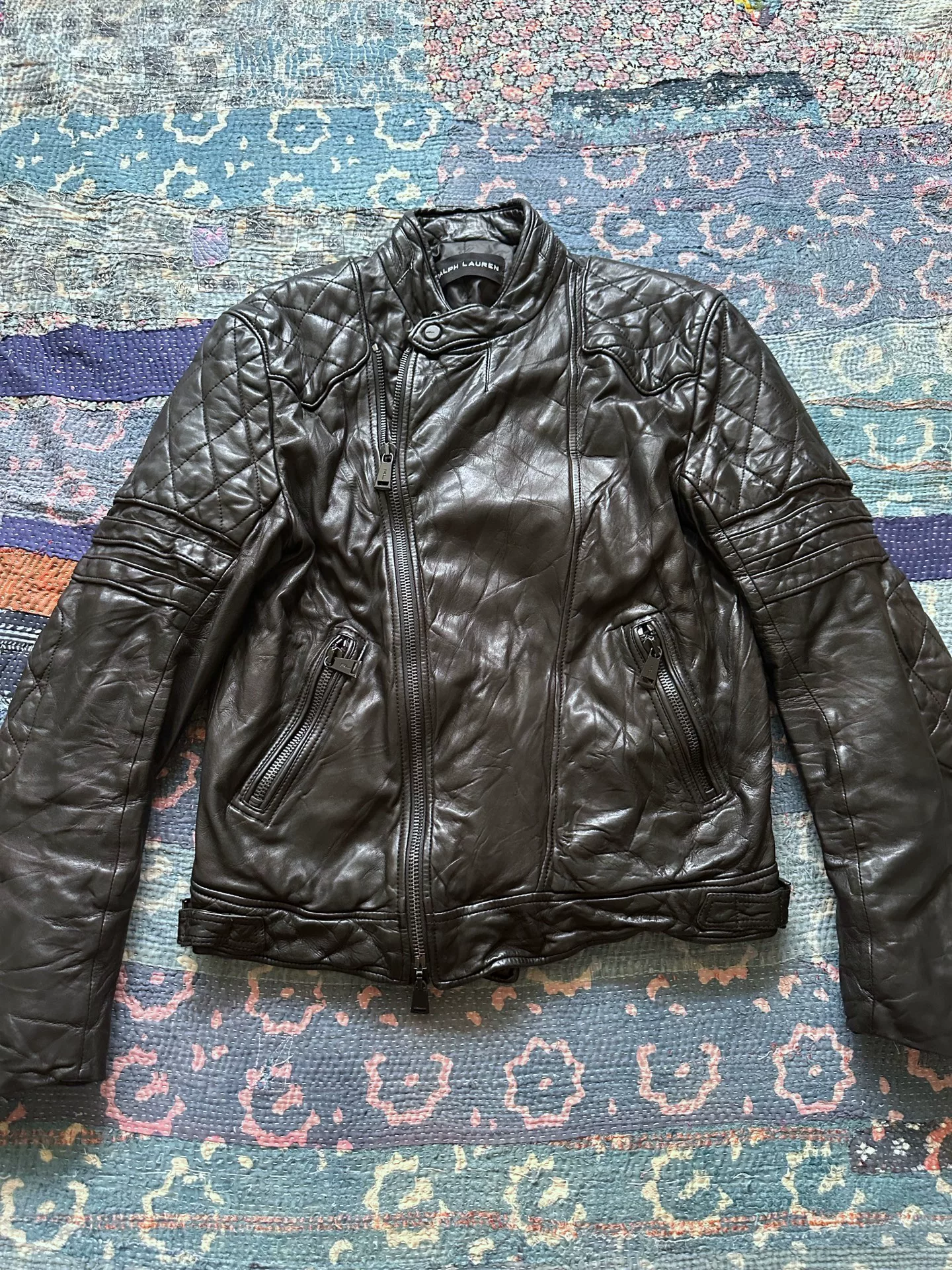 Ralph Lauren Black Label Leather Motorcycle Jacket