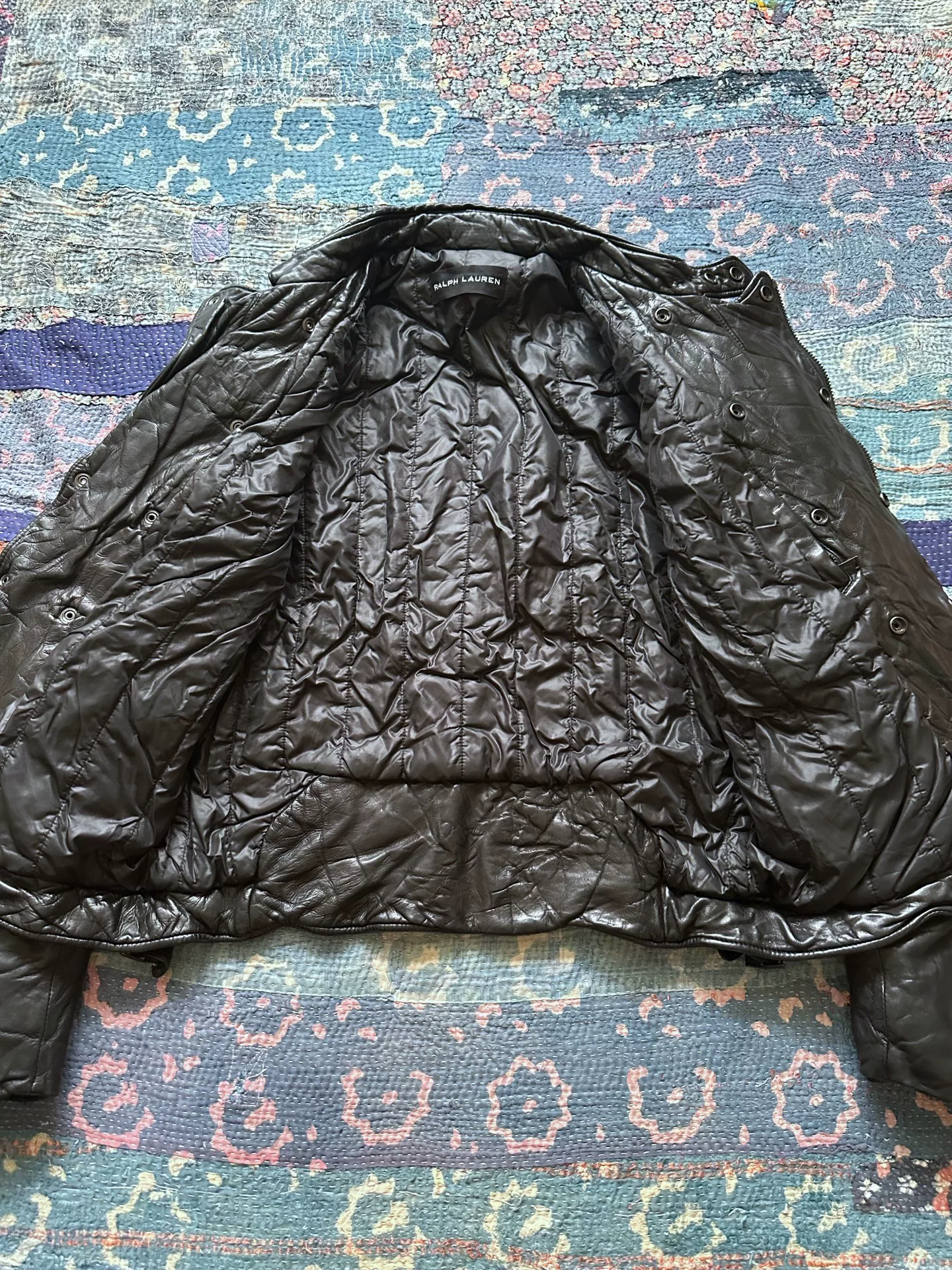 Ralph Lauren Black Label Leather Motorcycle Jacket — label