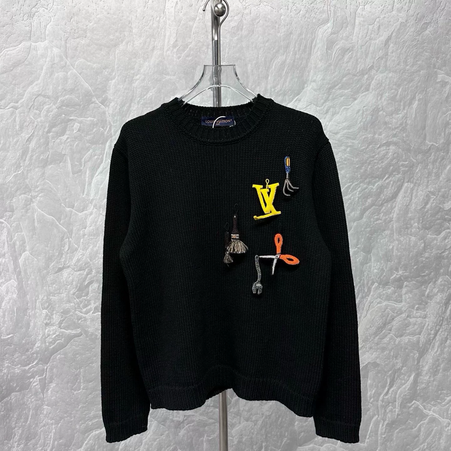 Louis Vuitton LV Beaded Logo Knit Sweater