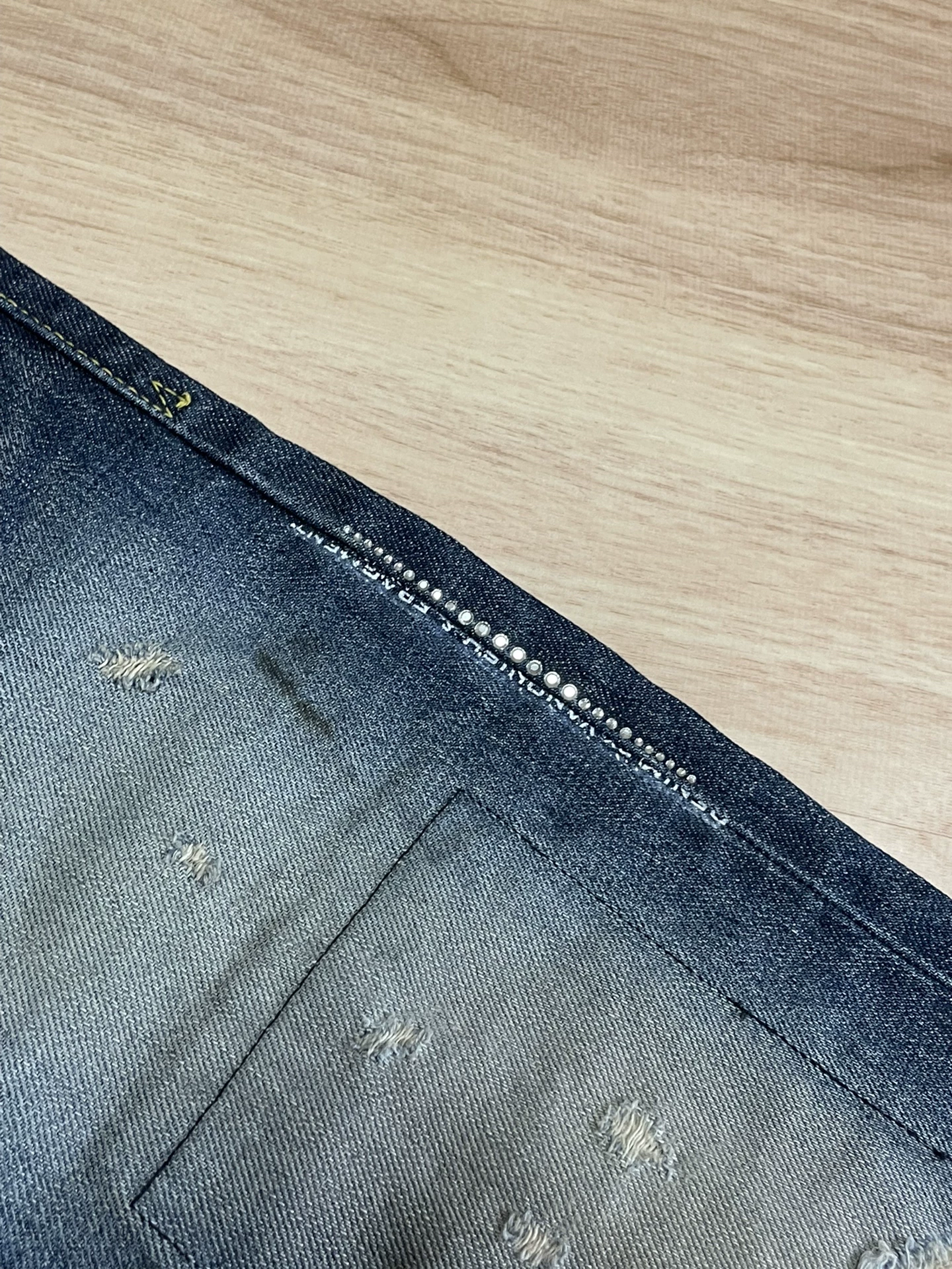 Vanquish Fragment Hiroshi Fujiwara Lightning Washed Jeans — back