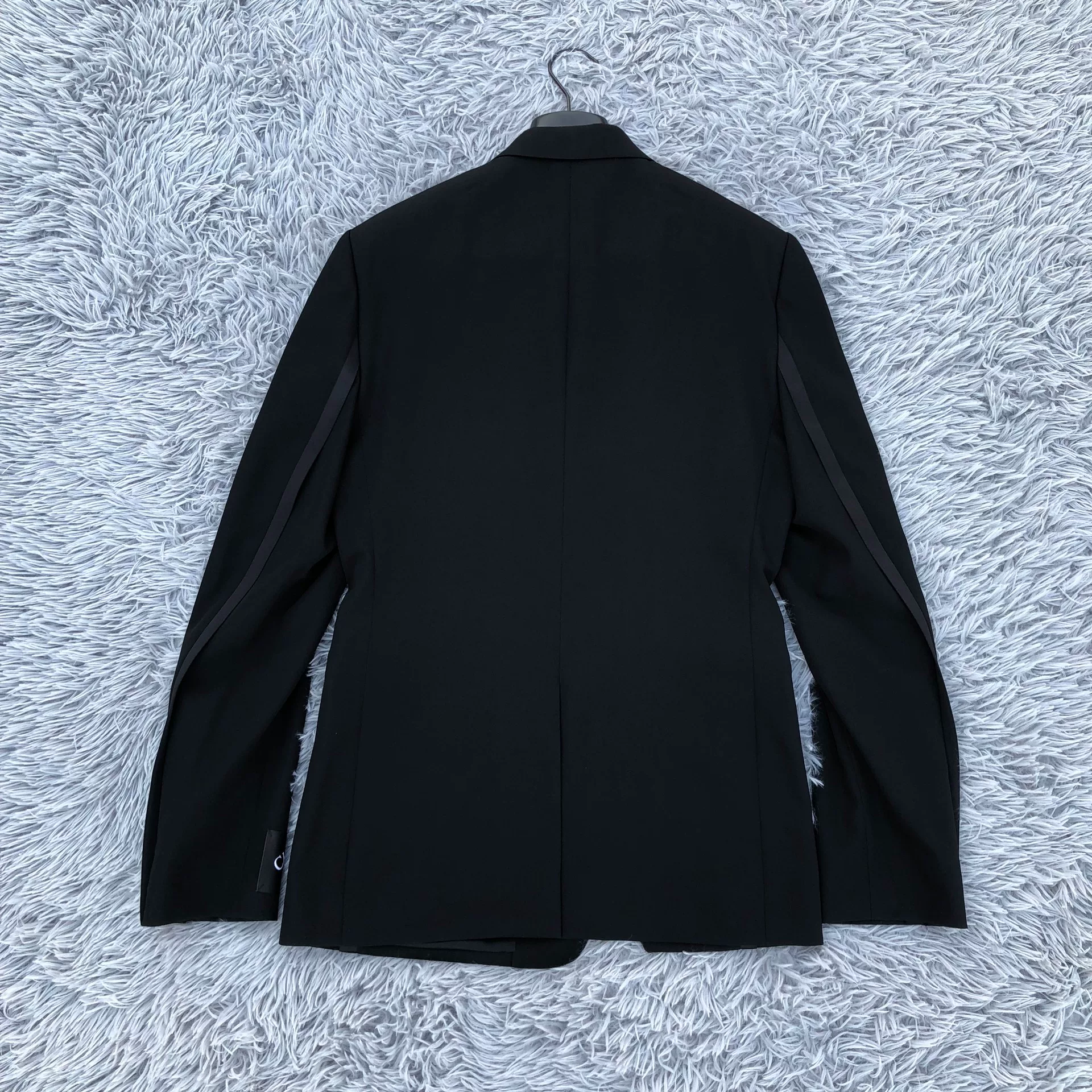 Dior Homme 18FW Black Leather Patch Suit — back
