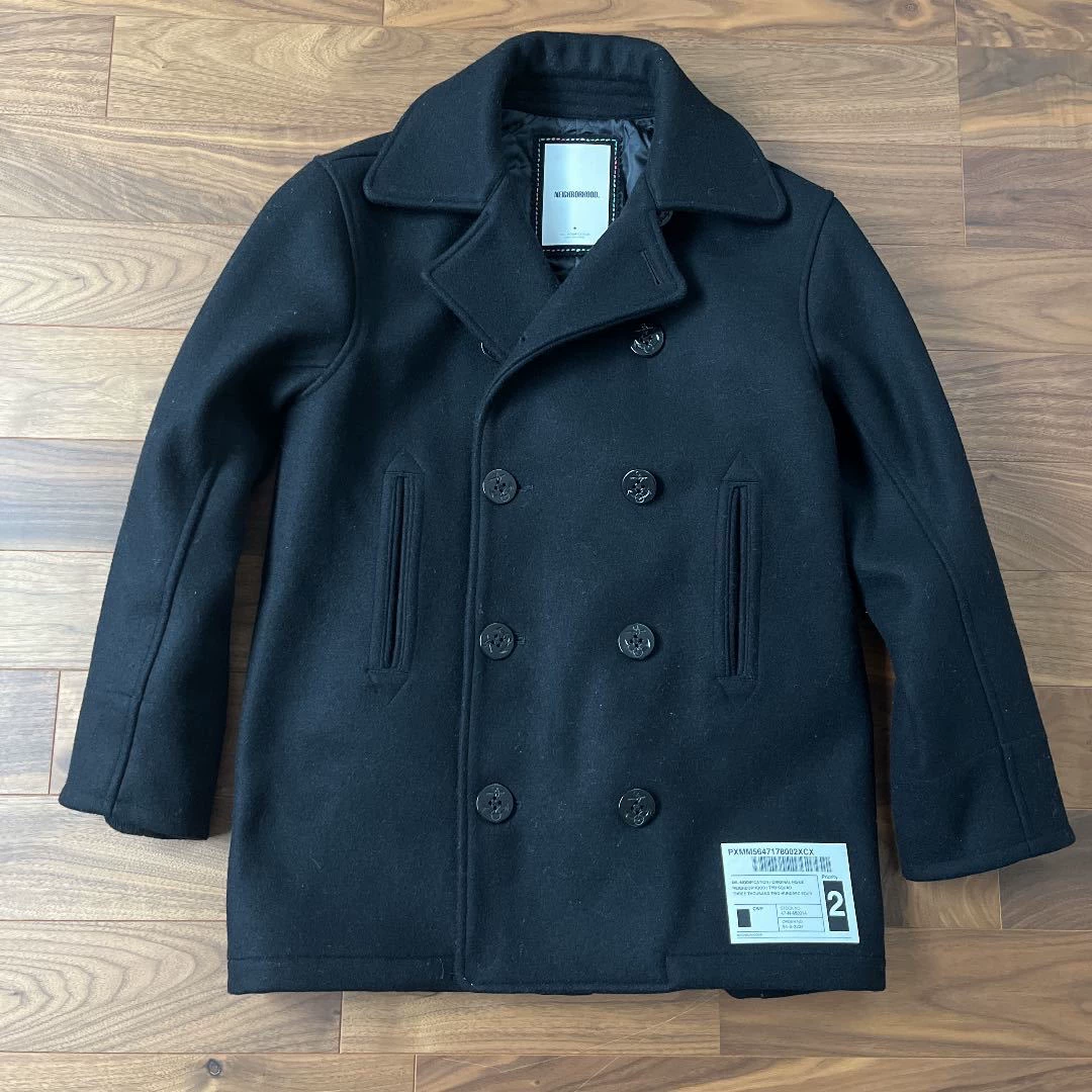 NEIGHBORHOOD Wool Pea Coat — detail