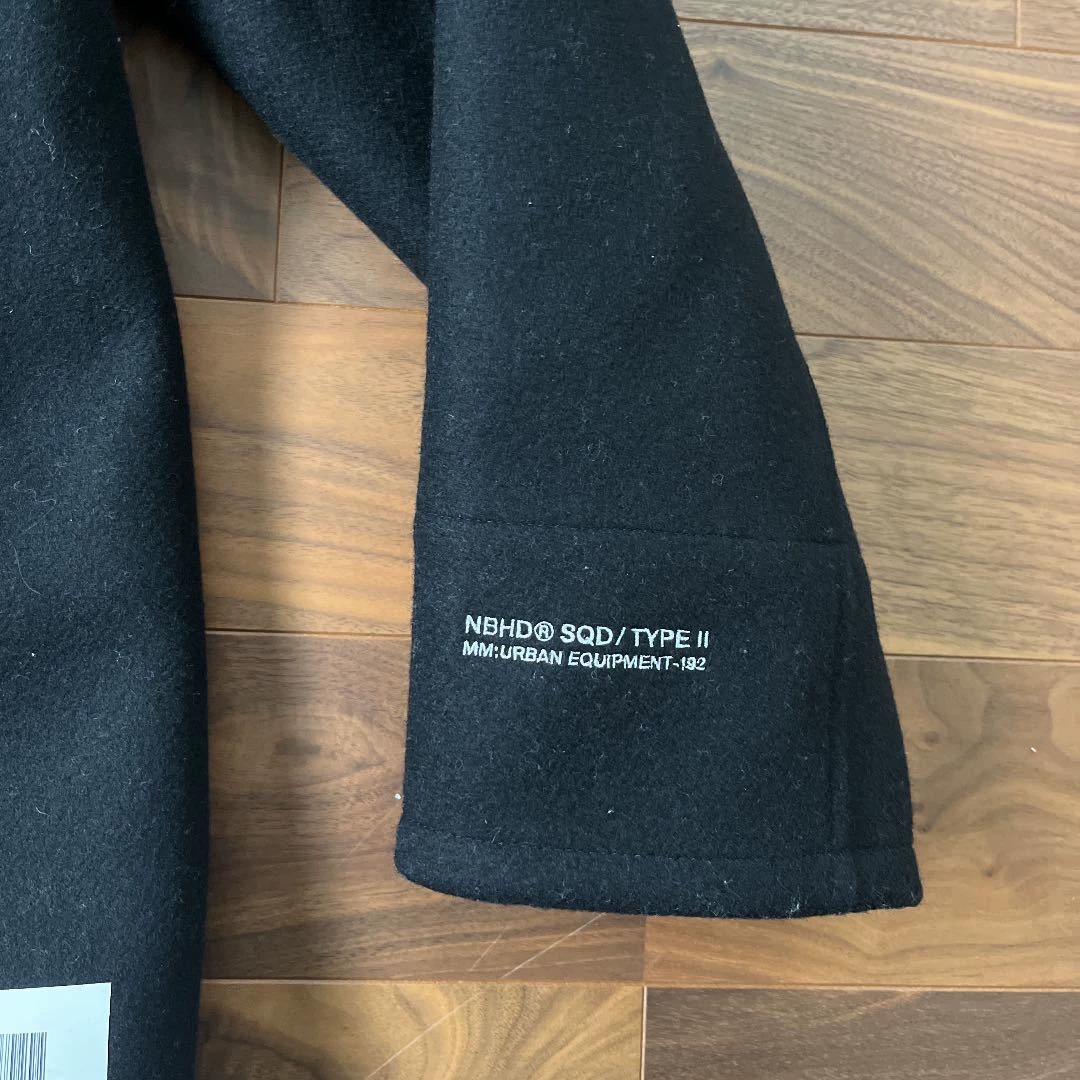 NEIGHBORHOOD Wool Pea Coat — label