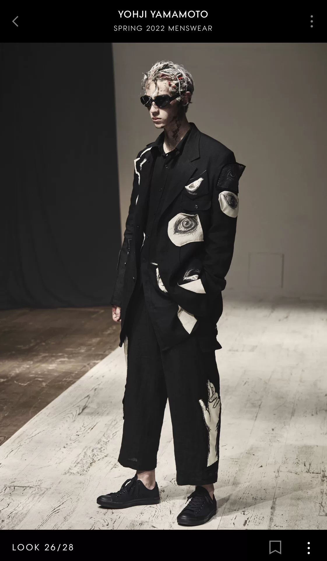 Yohji Yamamoto 22SS Eye Hand Print Shirt — front