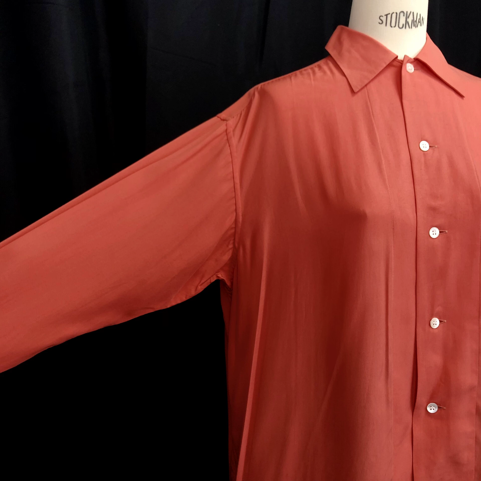 Issey Miyake 1980s Silk Shirt — detail