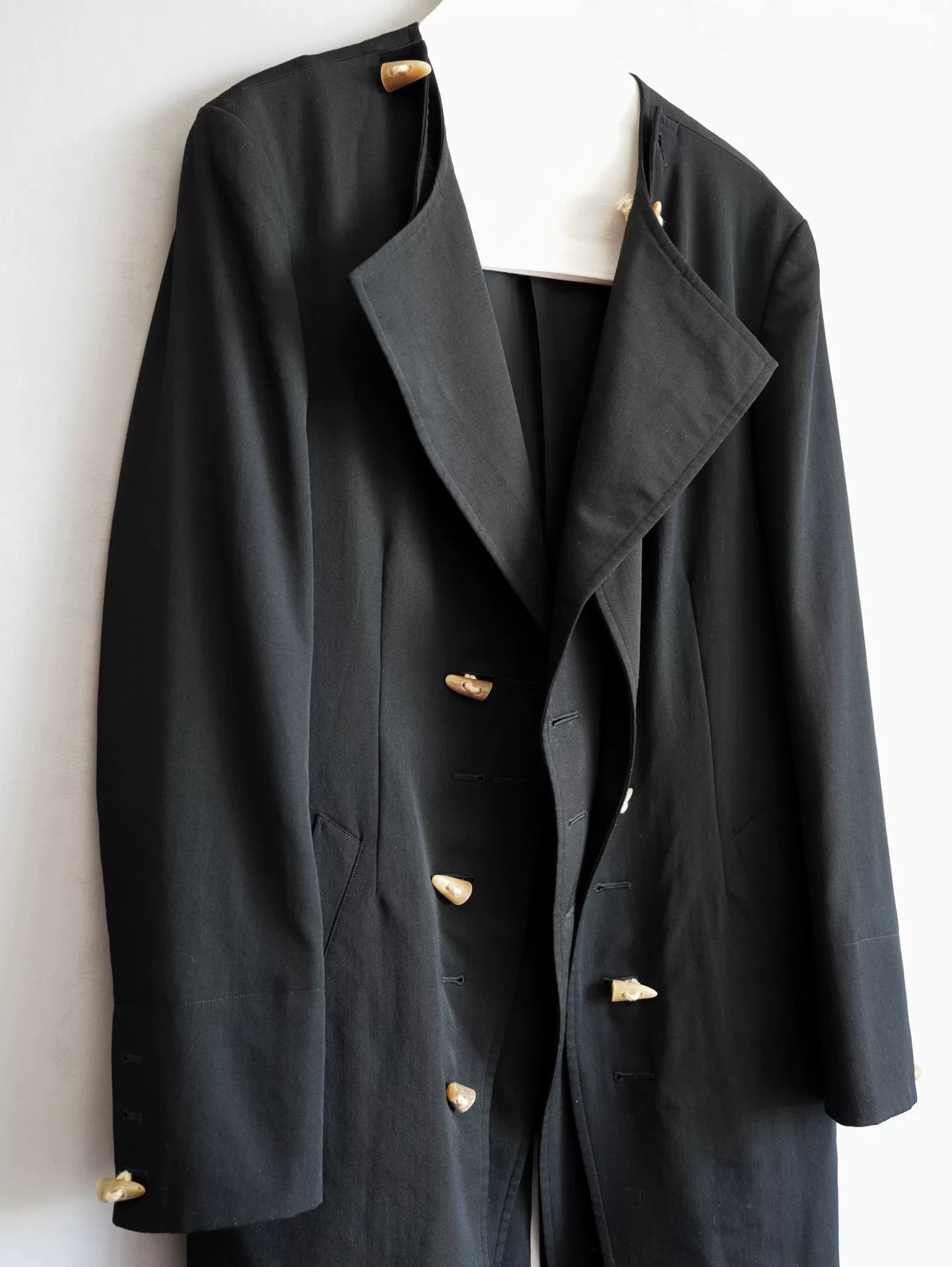 Yohji Yamamoto 12AW Double-Layer Toggle Long Coat — back