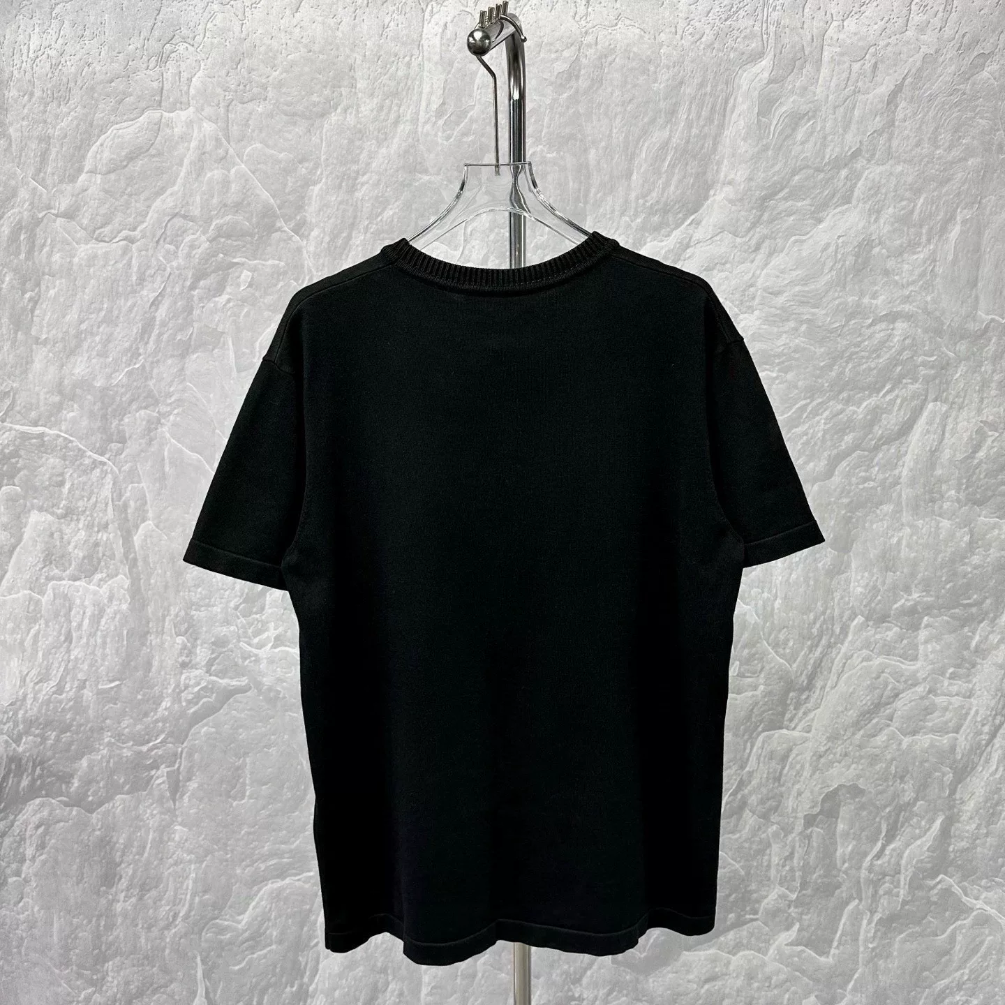 Louis Vuitton Black Embroidered Knit Top — label