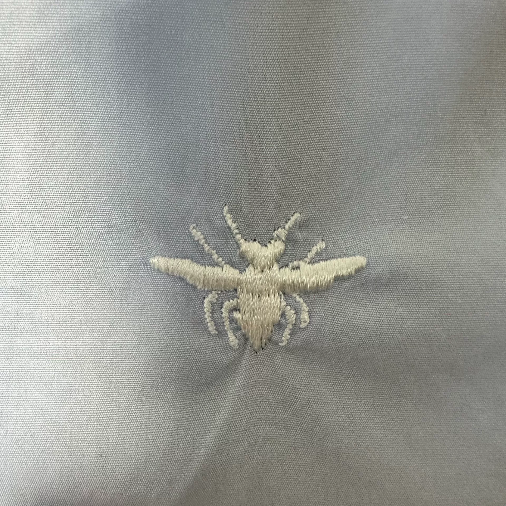 Dior Light Blue Bee Embroidery Shirt — front