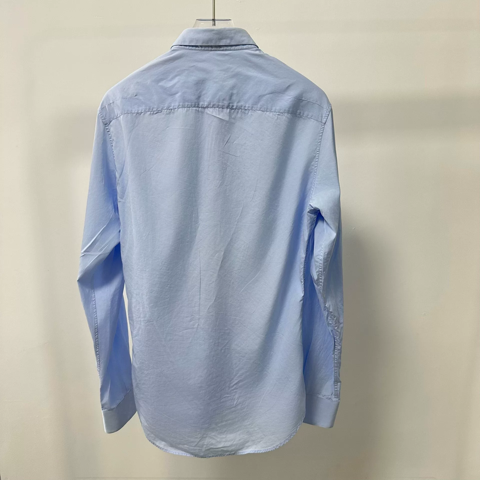 Dior Light Blue Bee Embroidery Shirt — detail
