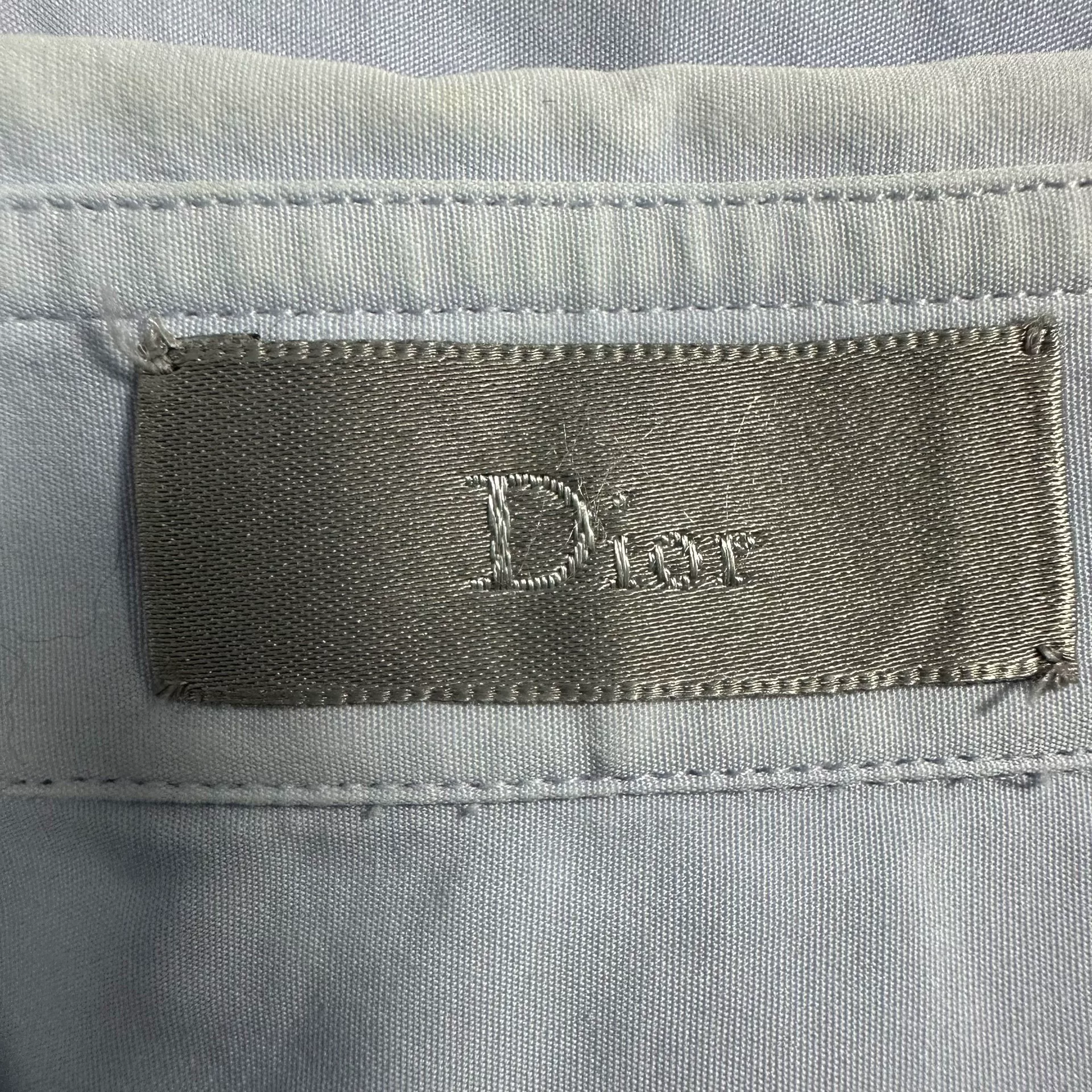 Dior Light Blue Bee Embroidery Shirt — back