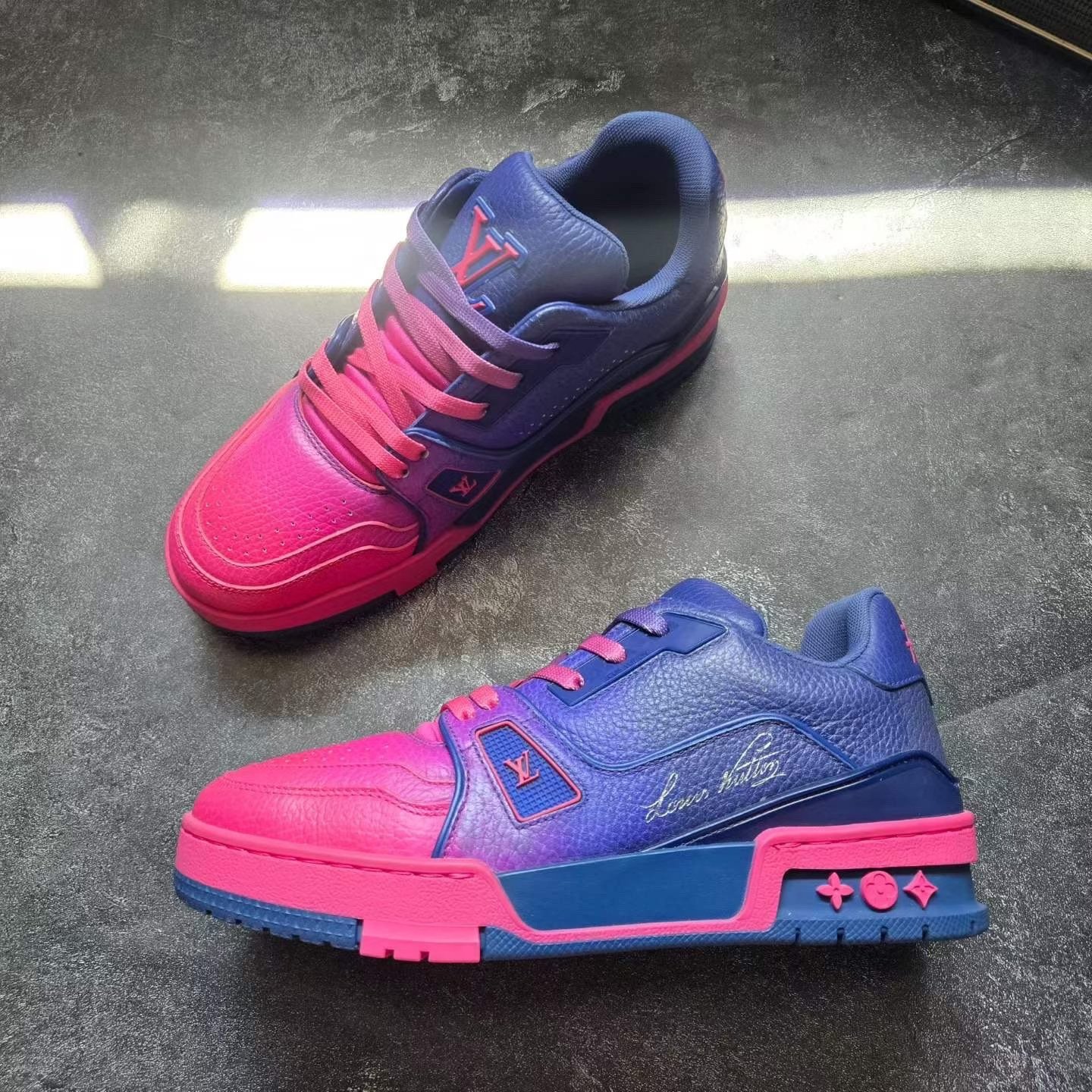 Louis Vuitton LV Trainer Blue-Pink Gradient — back