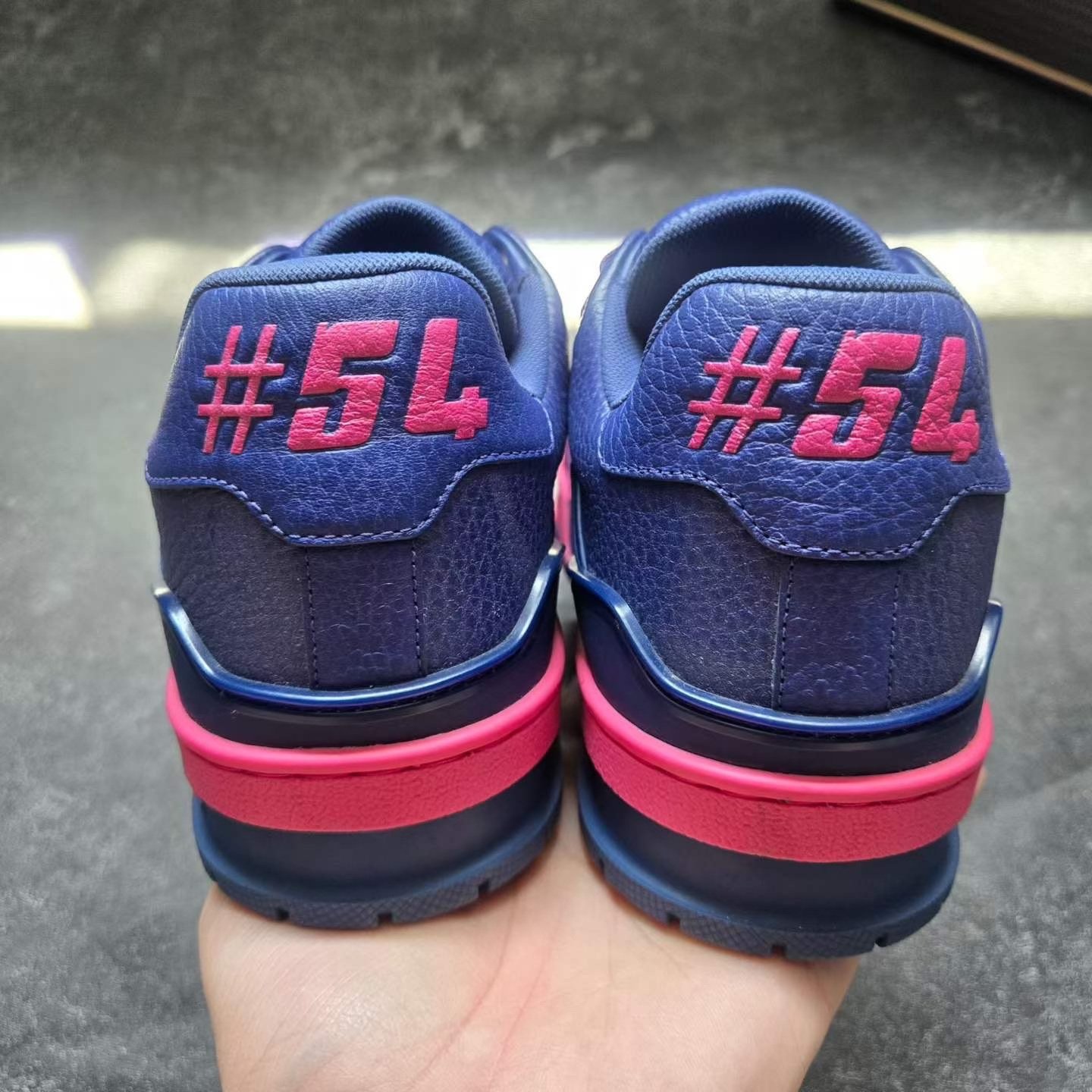 Louis Vuitton LV Trainer Blue-Pink Gradient — detail