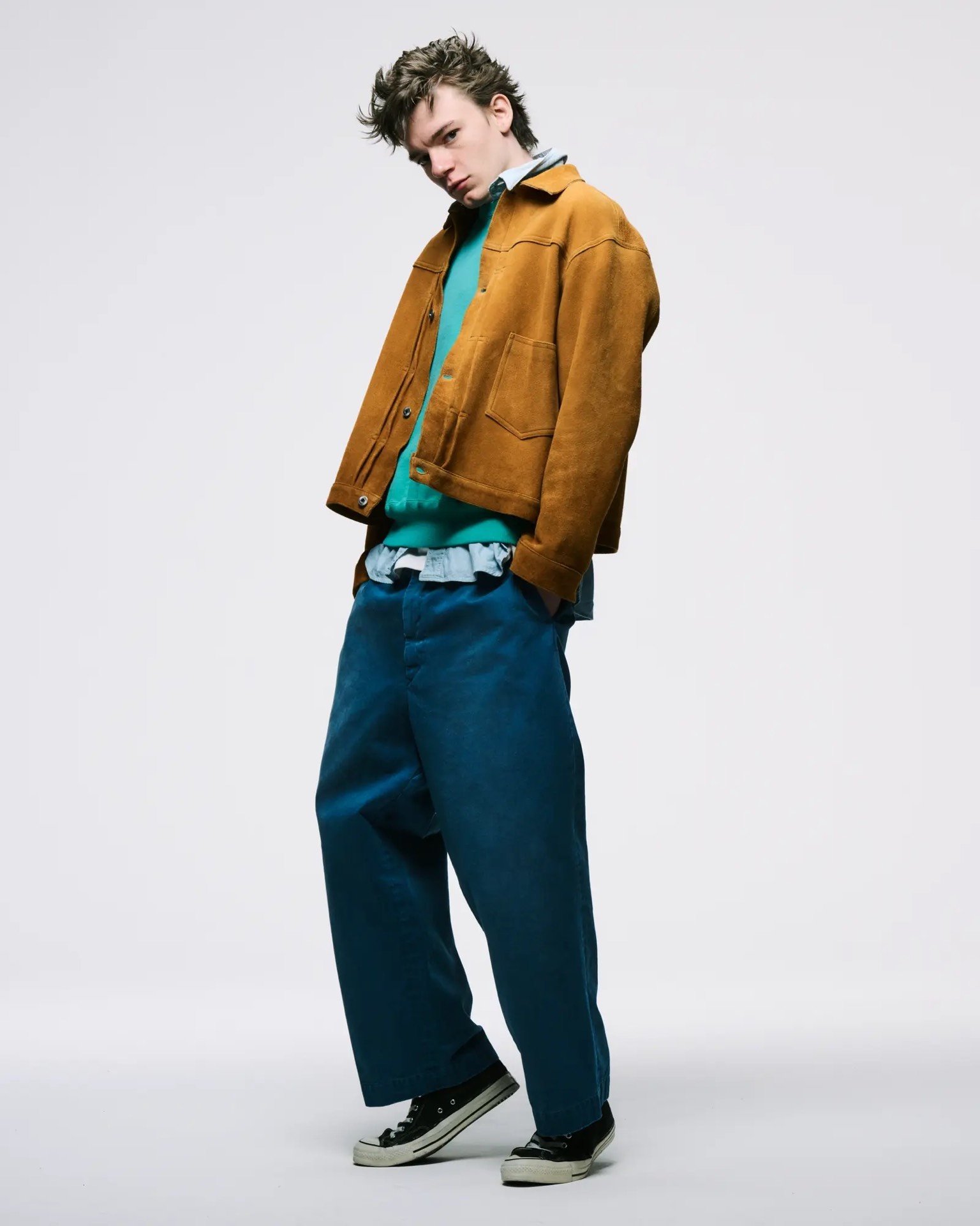 A.PRESSE VINTAGE WORK PANTS — front