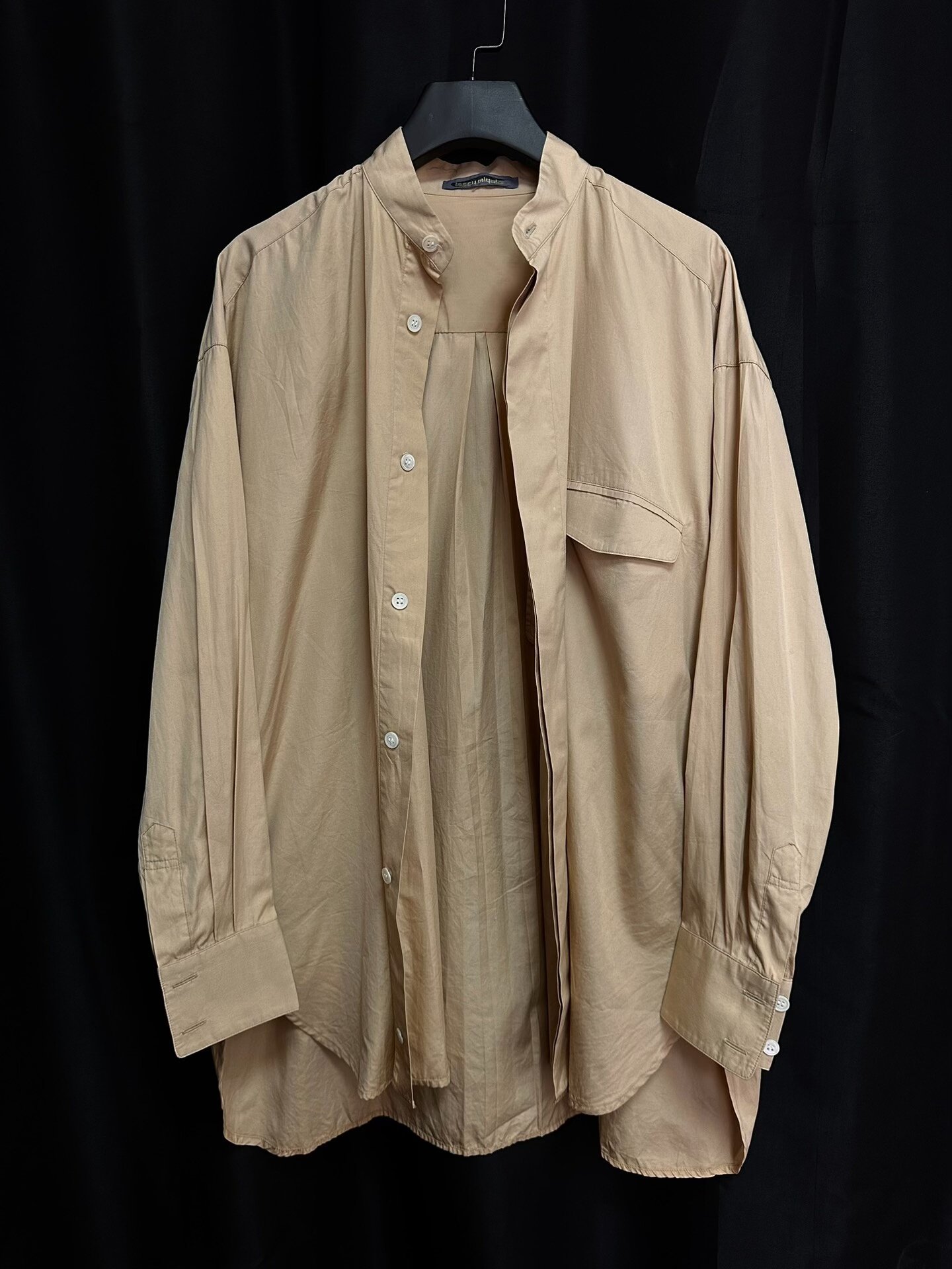 Issey Miyake 1980s Stand Collar Shirt — detail