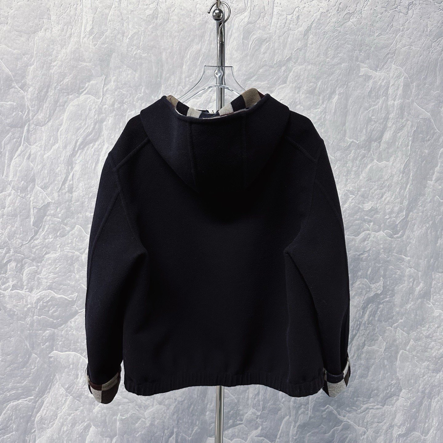 Louis Vuitton Reversible Checkered Wool Hoodie — back