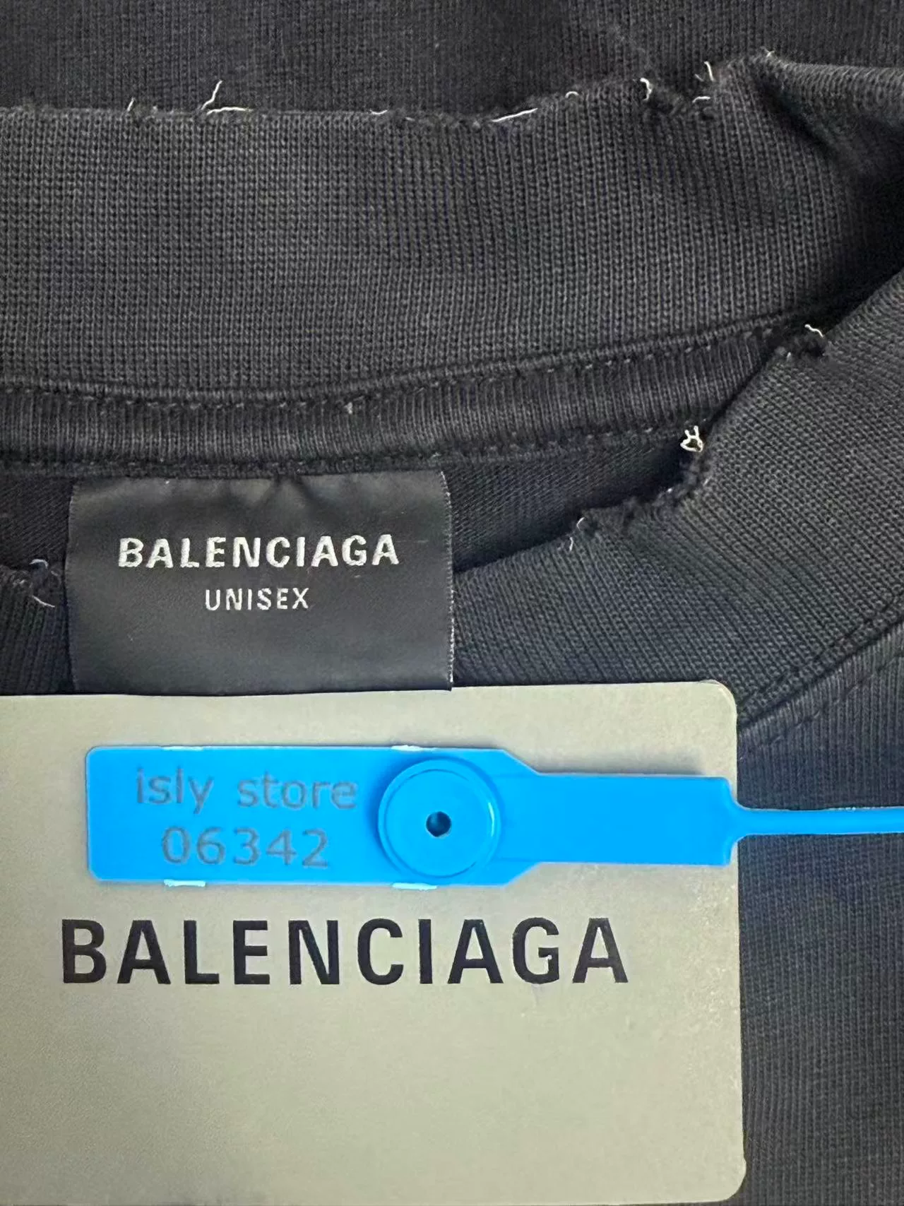 Balenciaga Gothic Print Crewneck T-Shirt — back