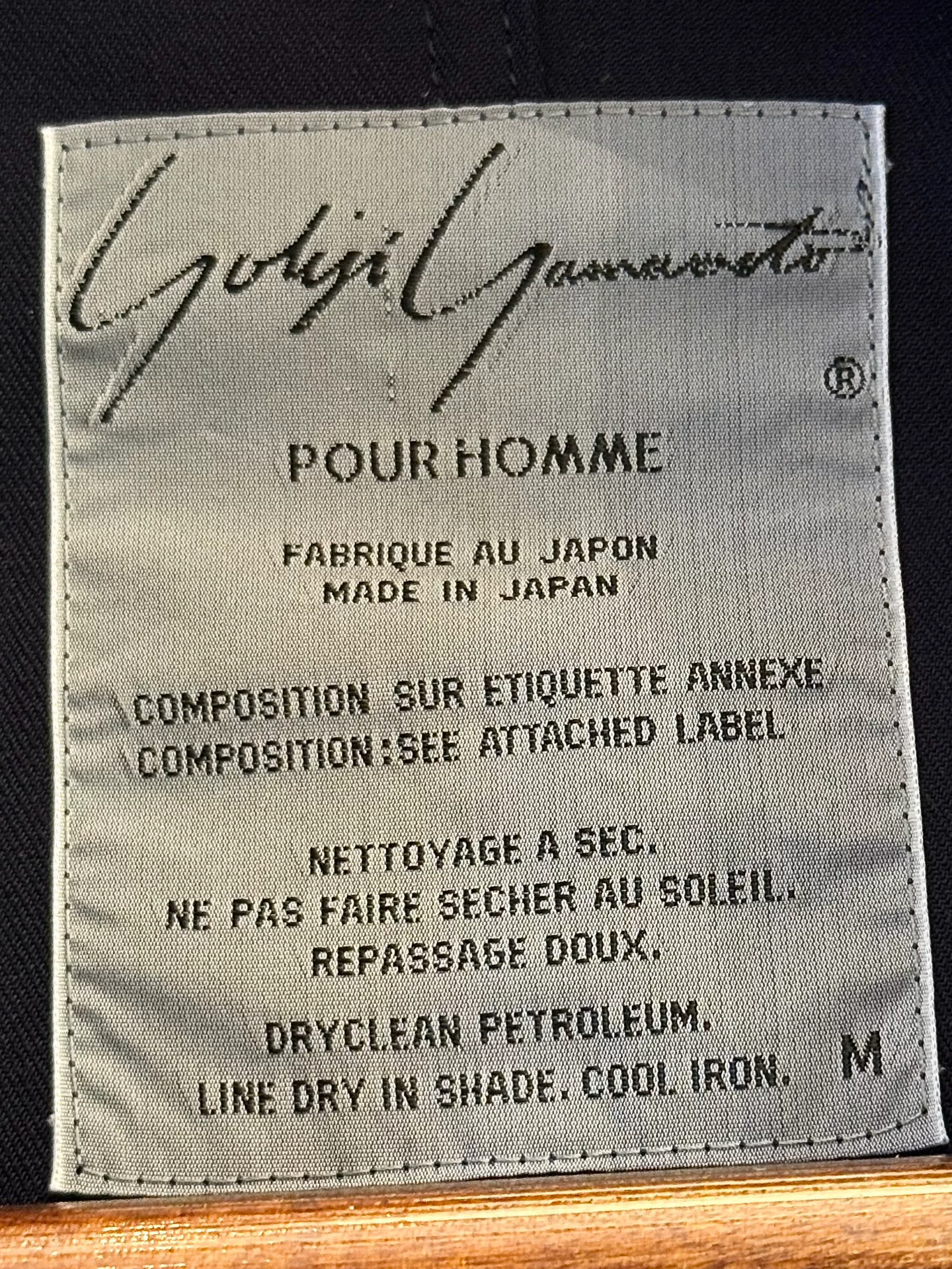 Yohji Yamamoto 91ss White Stitch Shirt — detail