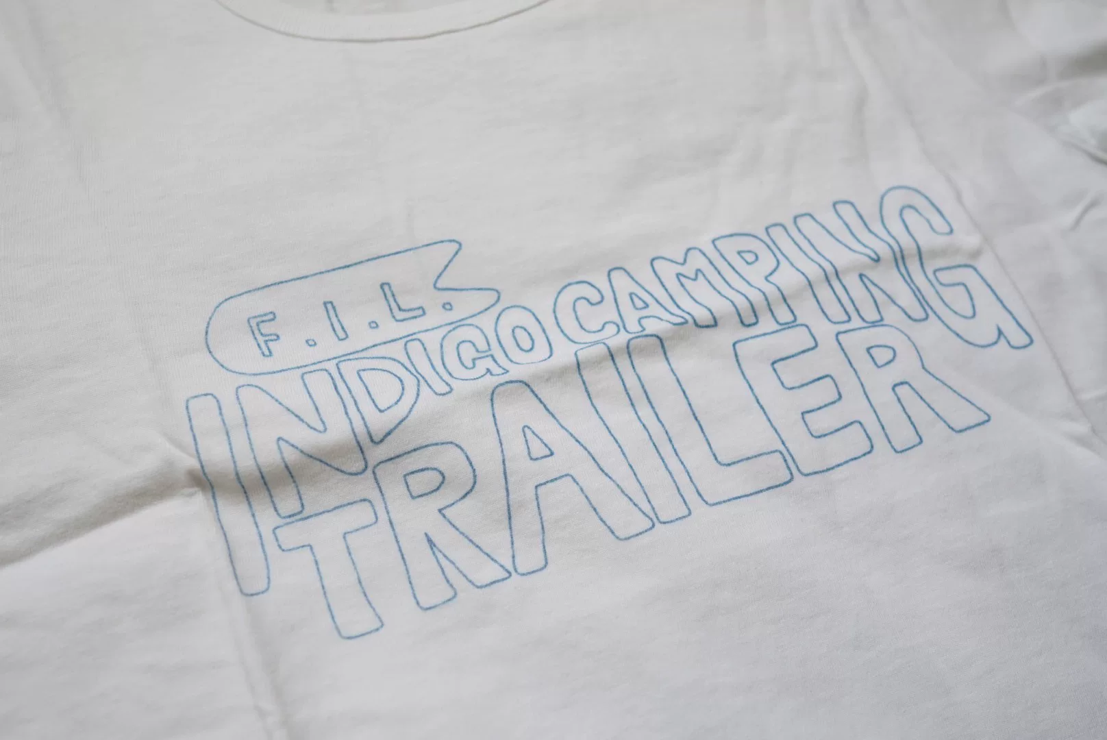visvim Indigo Camping Trailer Tee — detail