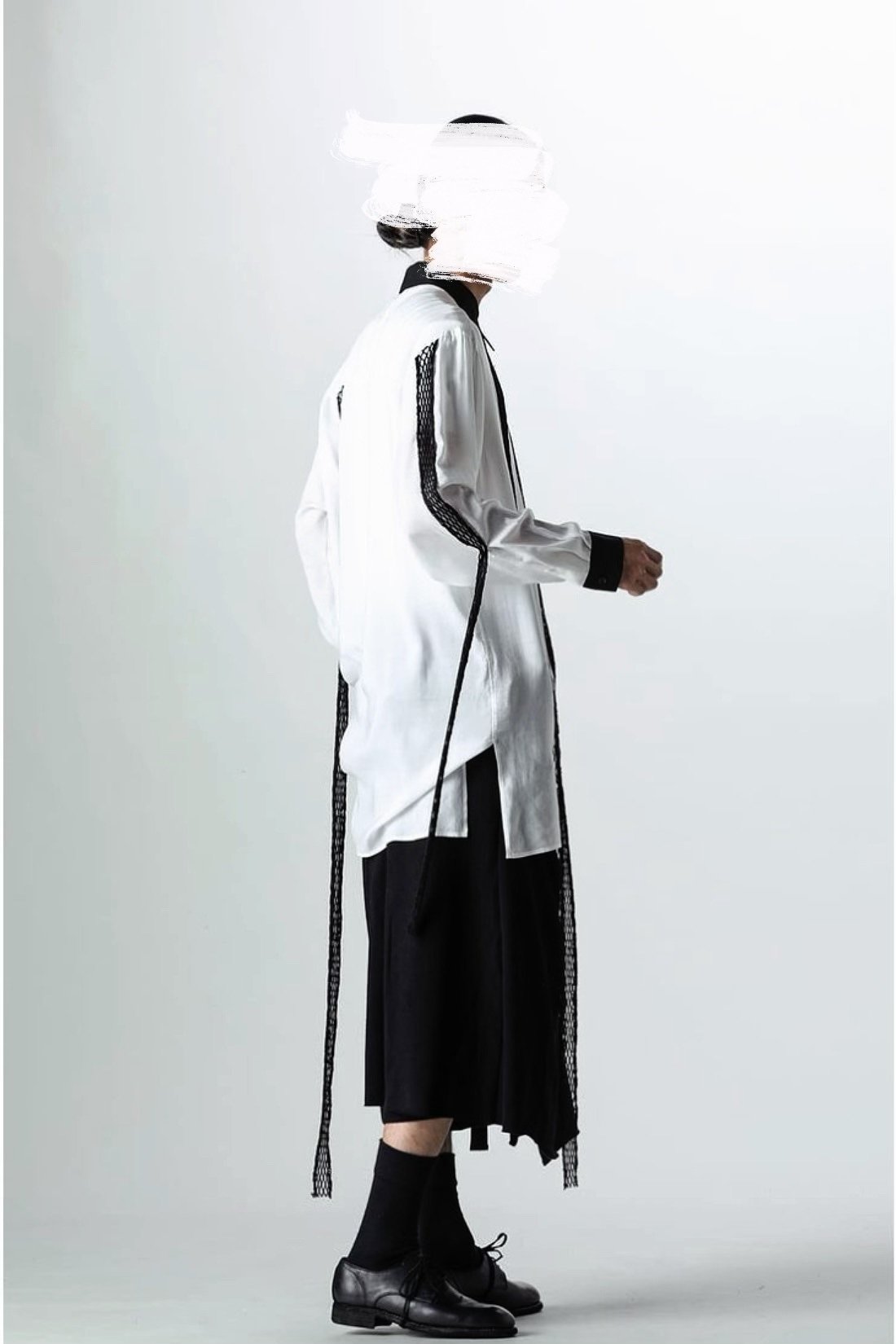 Yohji Yamamoto 24AW Mesh Oversize Shirt — label