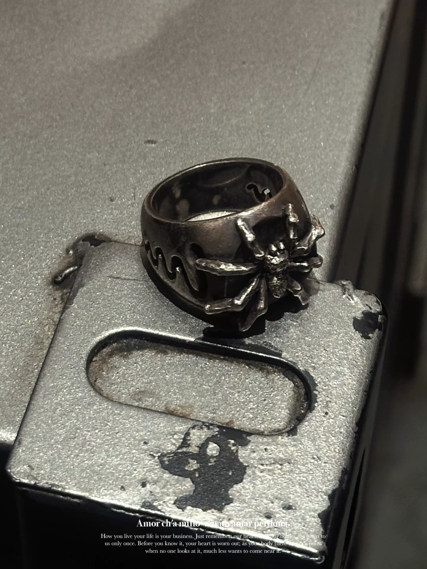 Yohji Yamamoto 2007 Wolf Spider Ring — label