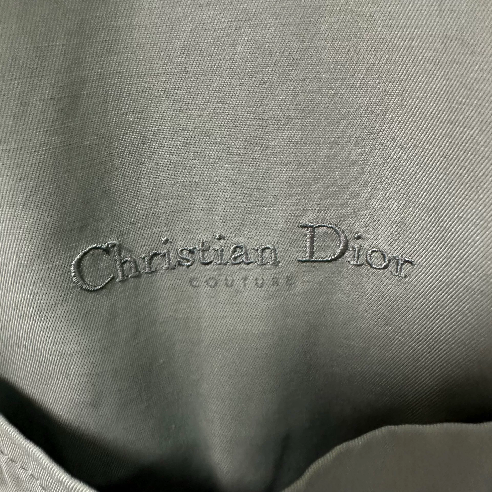 Dior Gray-Green Lapel Utility Jacket — front