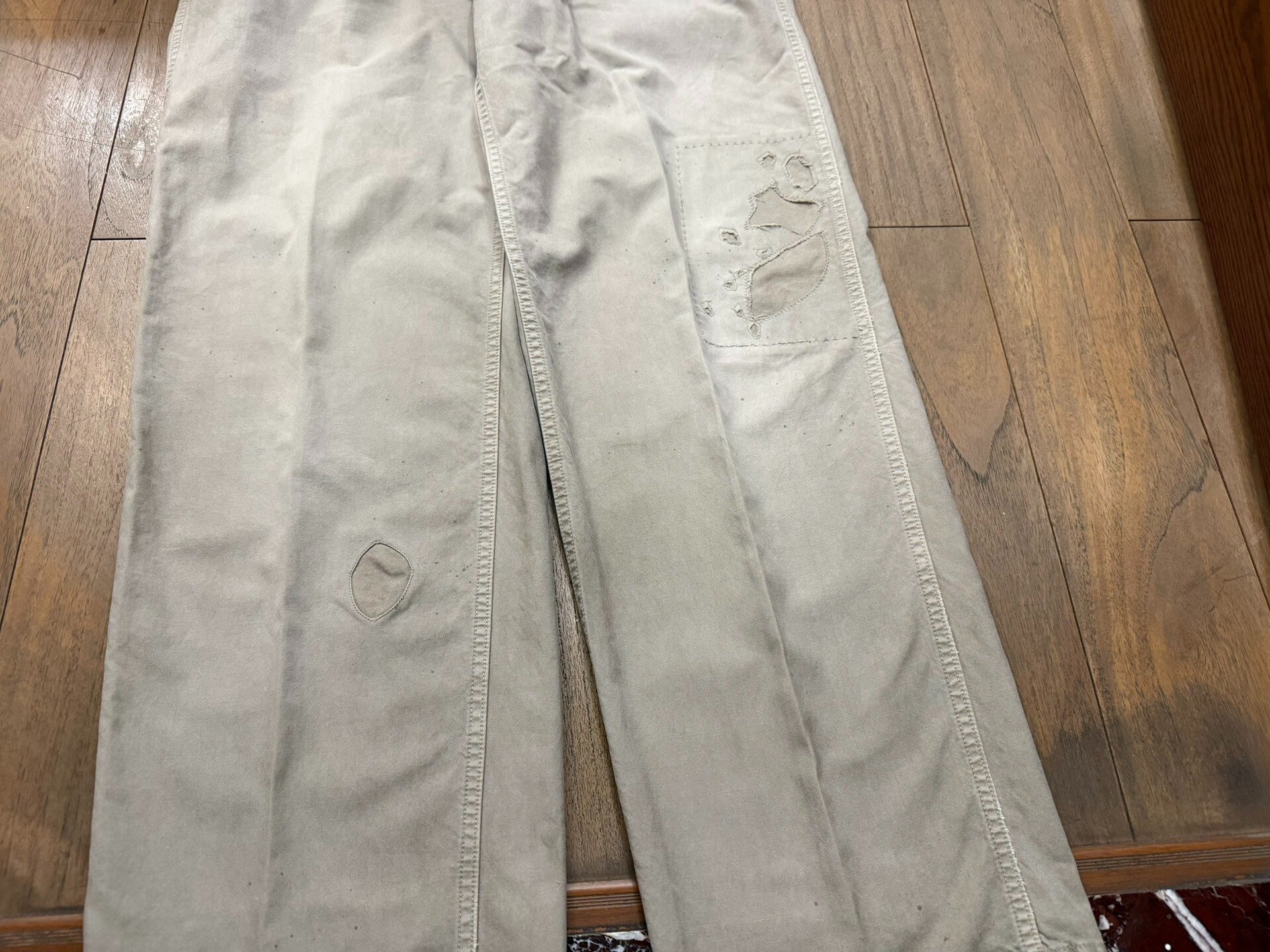 VISVIM WIDE CHINO PANTS CRASH — detail