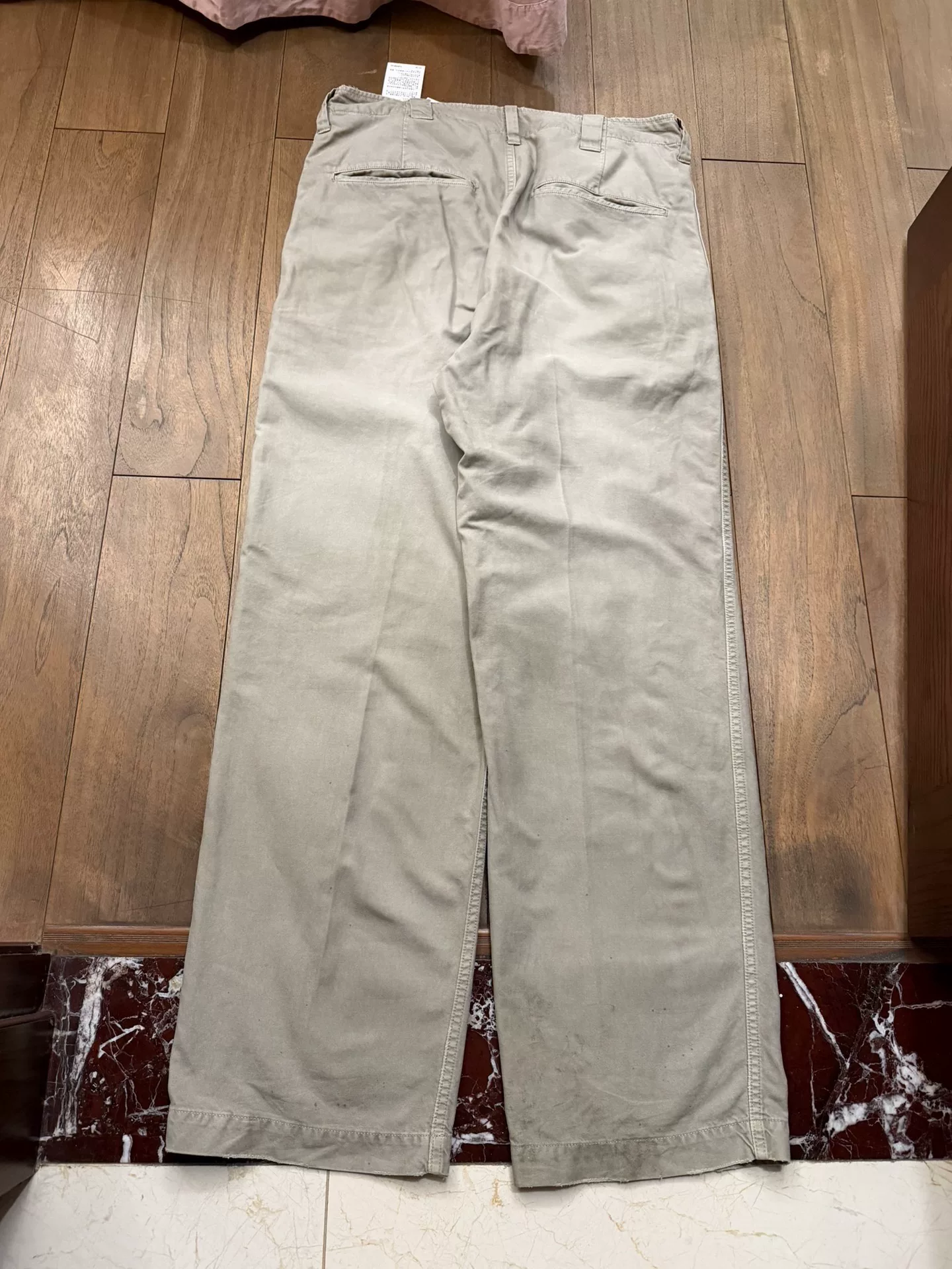 VISVIM WIDE CHINO PANTS CRASH — front