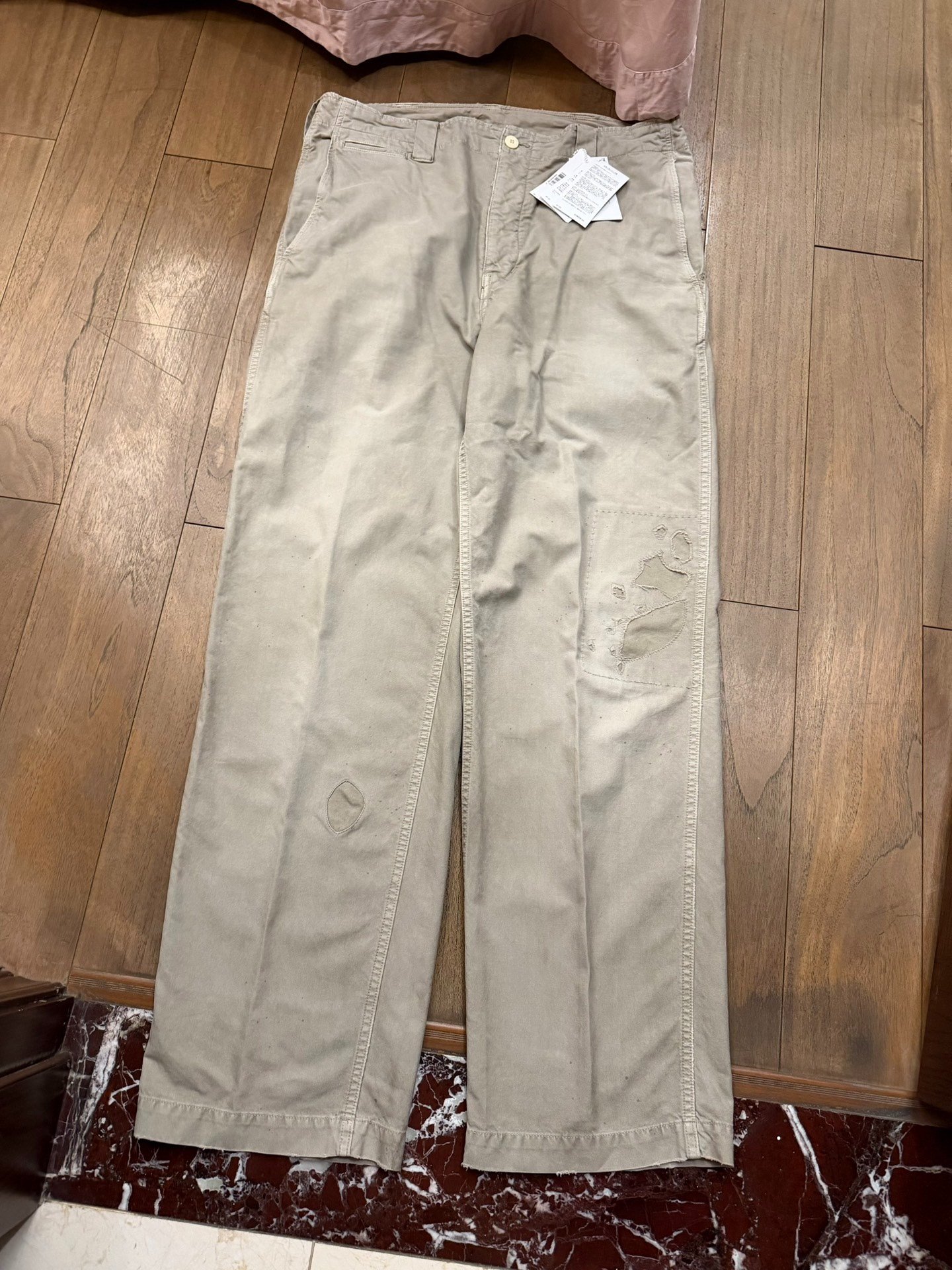 VISVIM WIDE CHINO PANTS CRASH