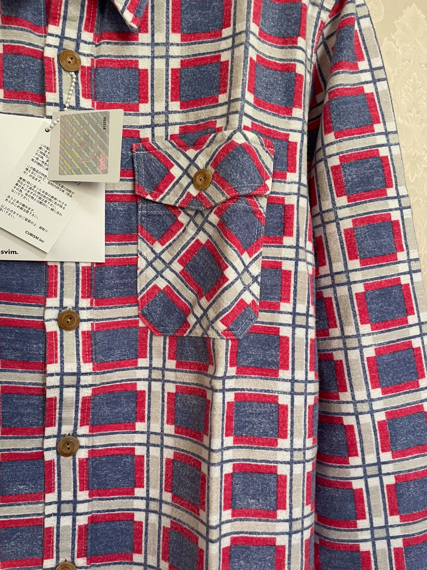 VISVIM BLACK ELK FLANNEL PRINTED F.I.L. LIMITED LONG SLEEVE SHIRT — back