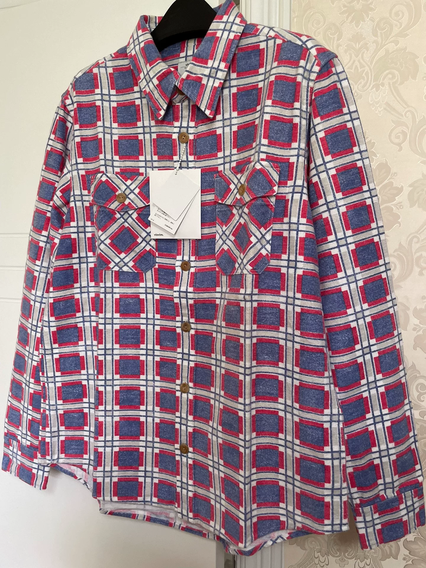 VISVIM BLACK ELK FLANNEL PRINTED F.I.L. LIMITED LONG SLEEVE SHIRT — detail