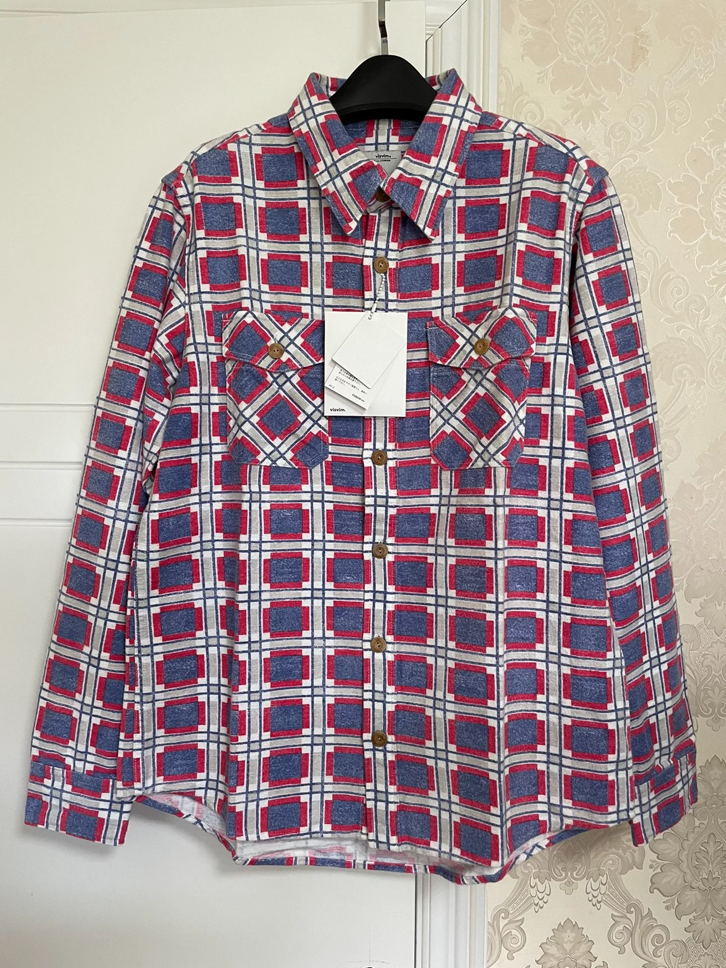 VISVIM BLACK ELK FLANNEL PRINTED F.I.L. LIMITED LONG SLEEVE SHIRT