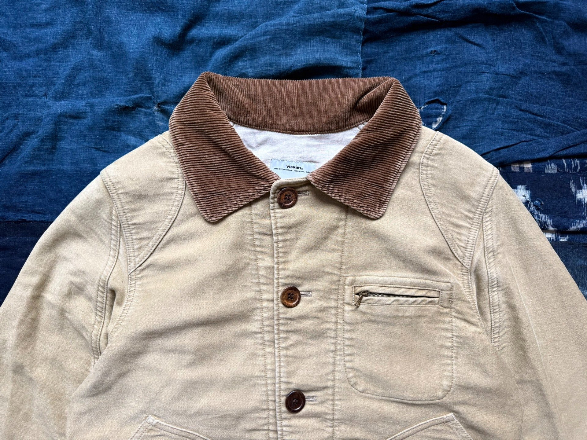 VISVIM 13AW MINIE HUNTING JKT DMGD MOLESKIN — back