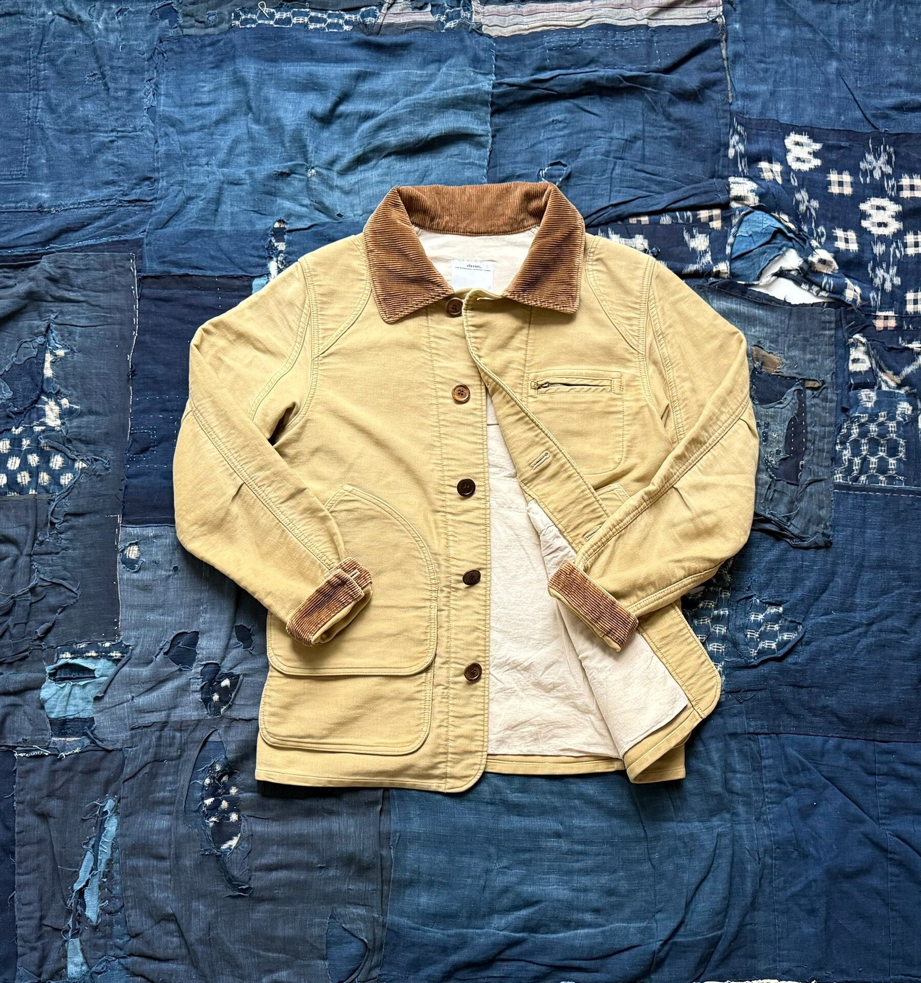 VISVIM 13AW MINIE HUNTING JKT DMGD MOLESKIN — front