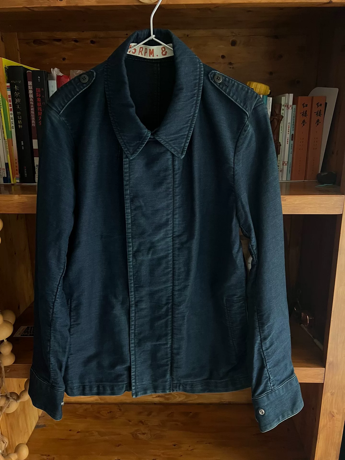 45rpm Indigo Washed Moto Jacket — back