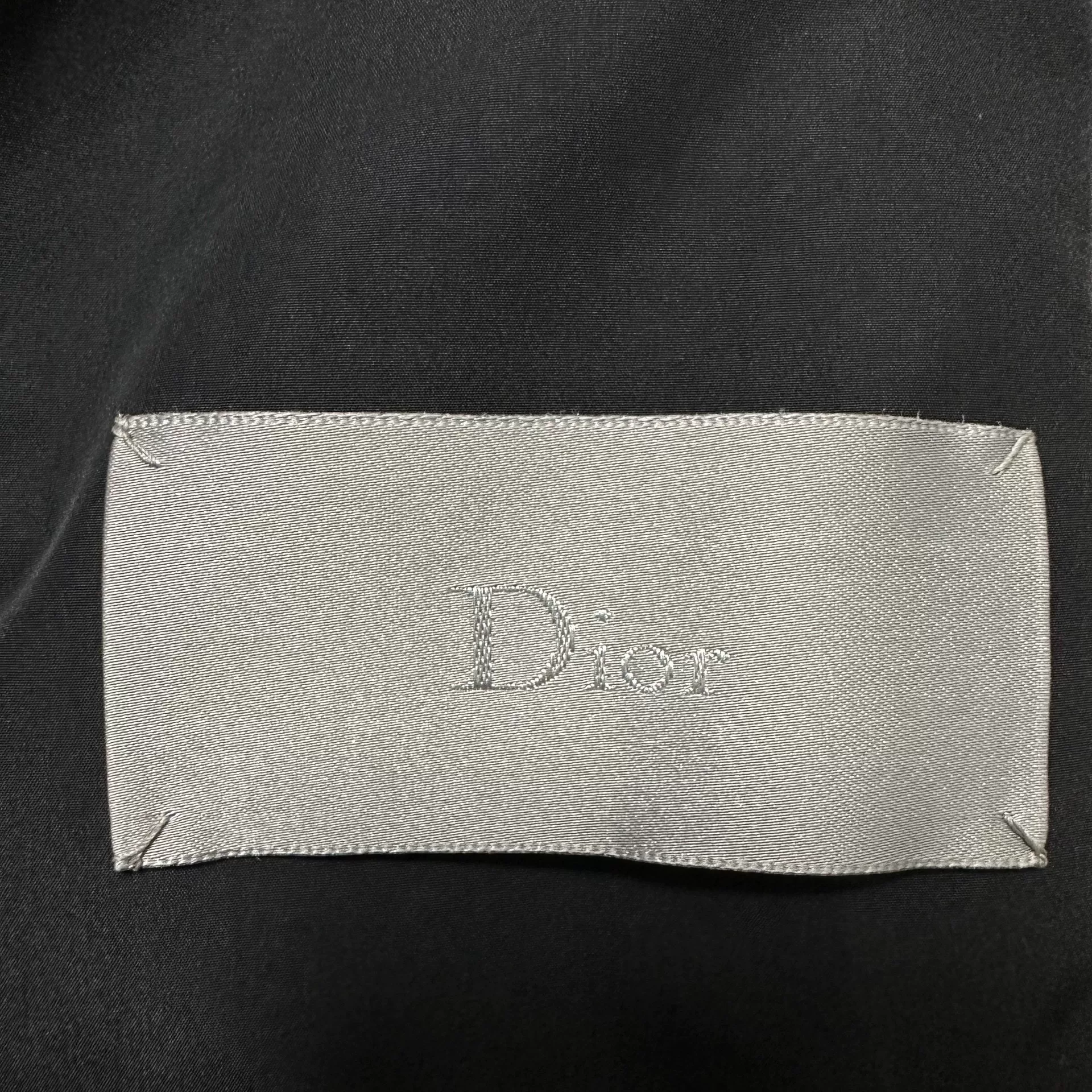 Dior Black Asymmetrical Zipper Jacket — back
