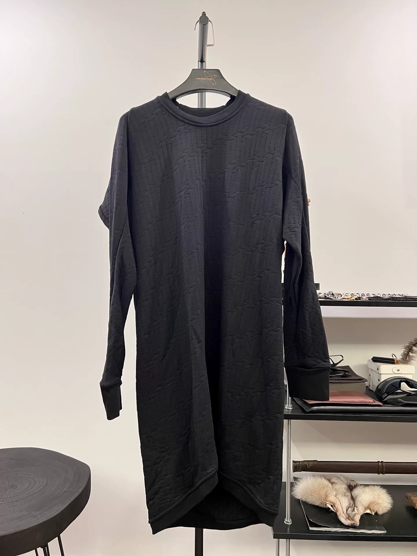 BBS Long Black Crewneck Sweatshirt — front