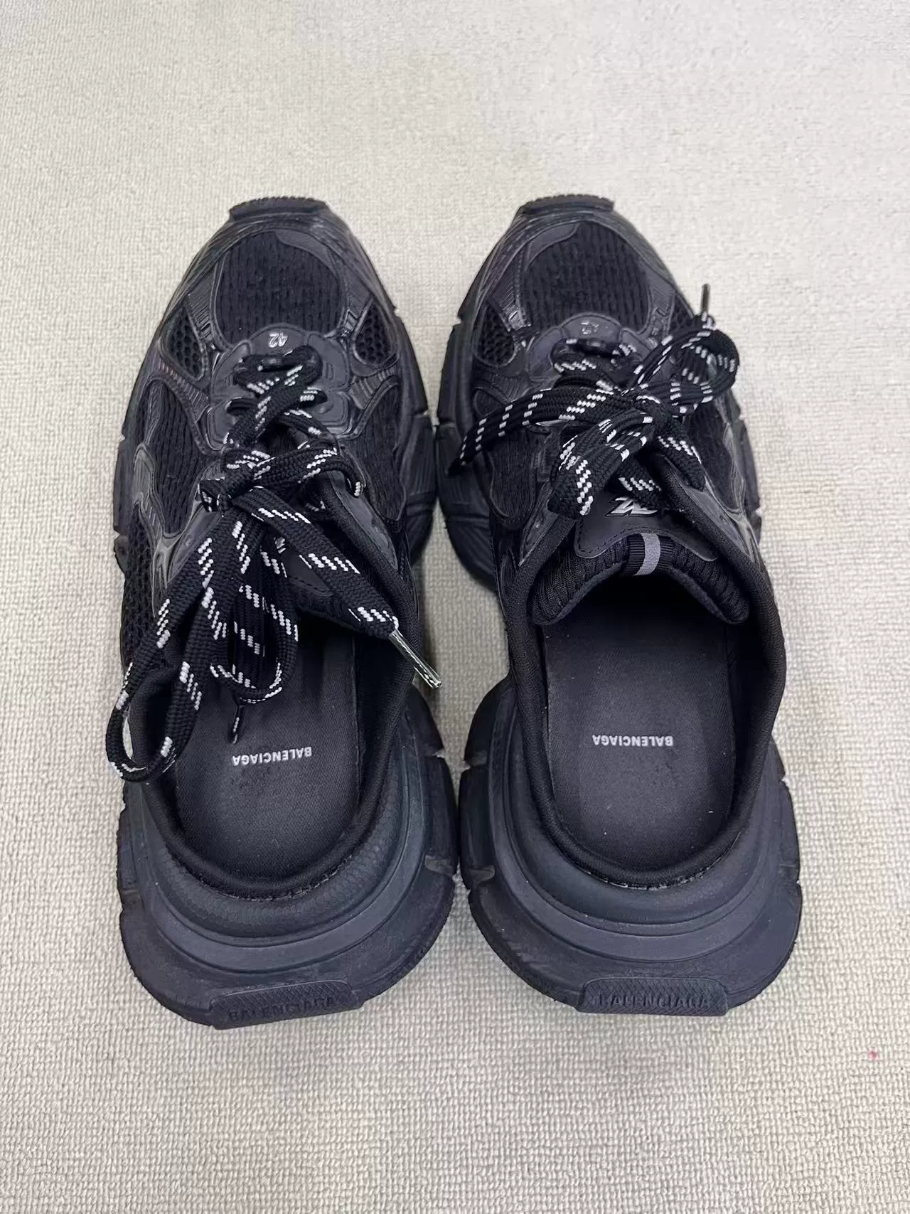 Balenciaga 3XL Black Sporty Mules — front