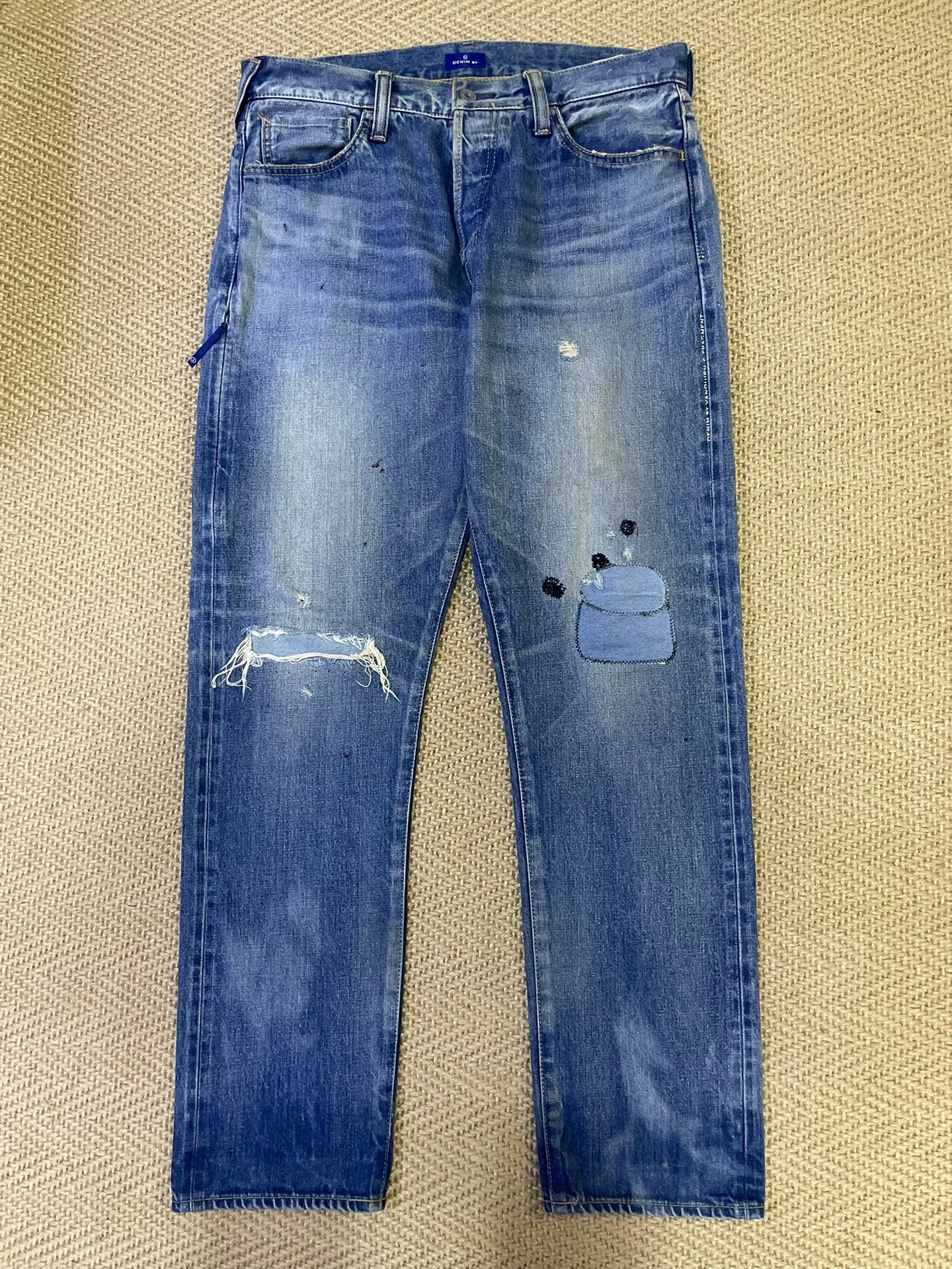 Vanquish Fragment Knife-Cut Washed Jeans