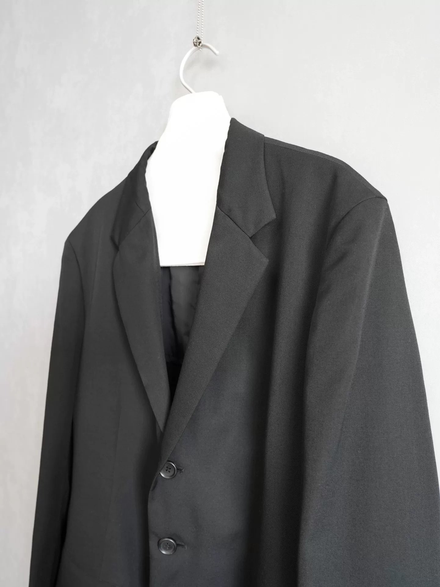 Yohji Yamamoto 23SS Pleated Belted Wool Coat — label