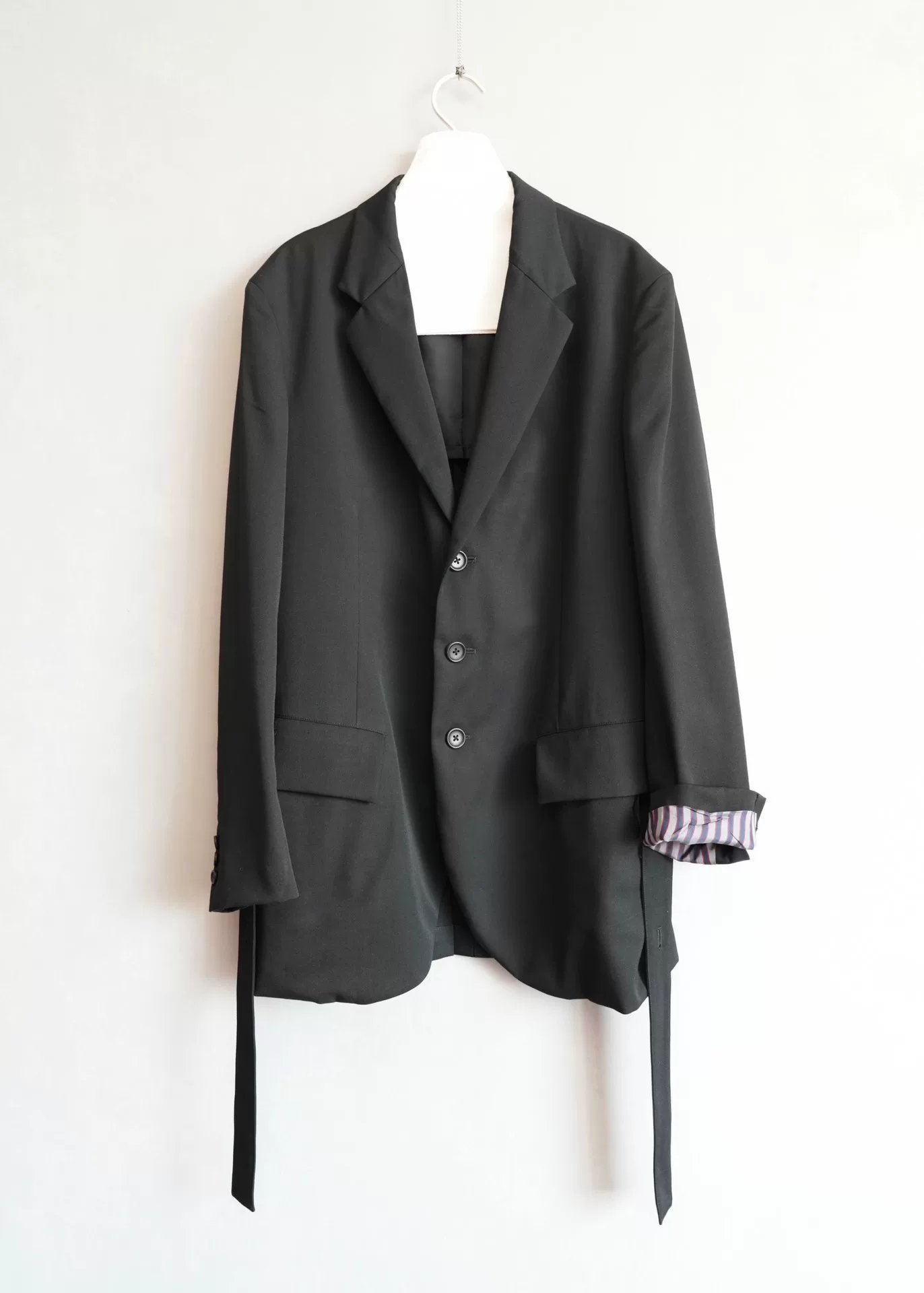 Yohji Yamamoto 23SS Pleated Belted Wool Coat