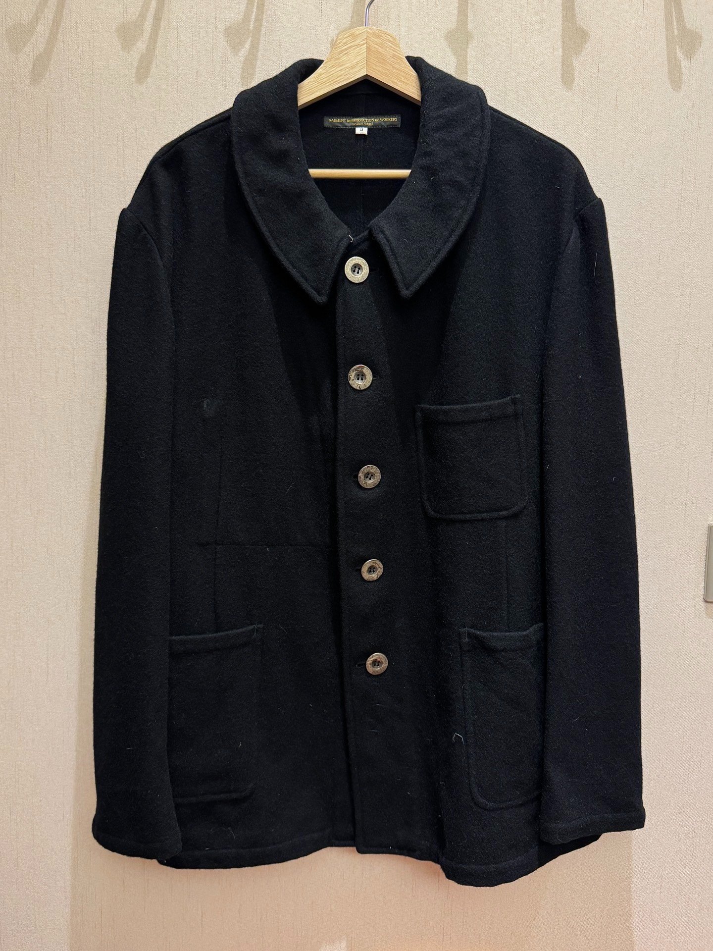 Garment Reproduction Mottled Silver Button Jacket