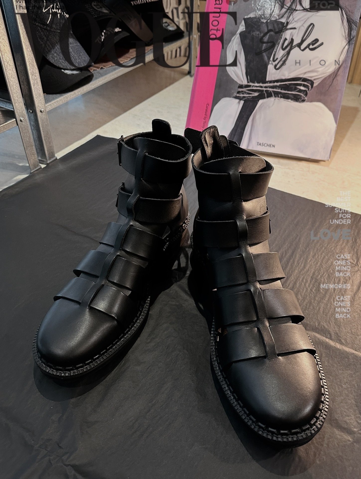 Yohji Yamamoto 22SS High-Top Gladiator Boot — label