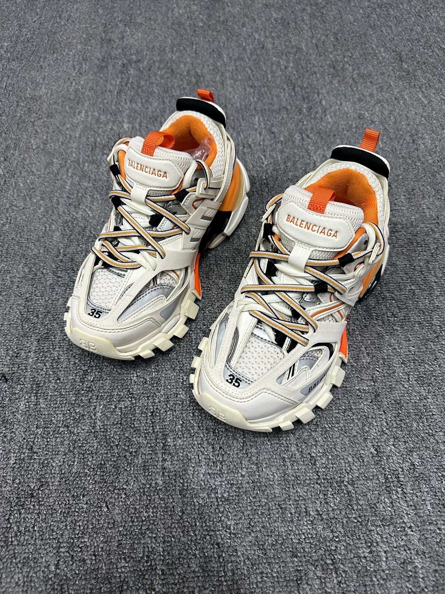 Balenciaga Track Dad Shoes White Orange