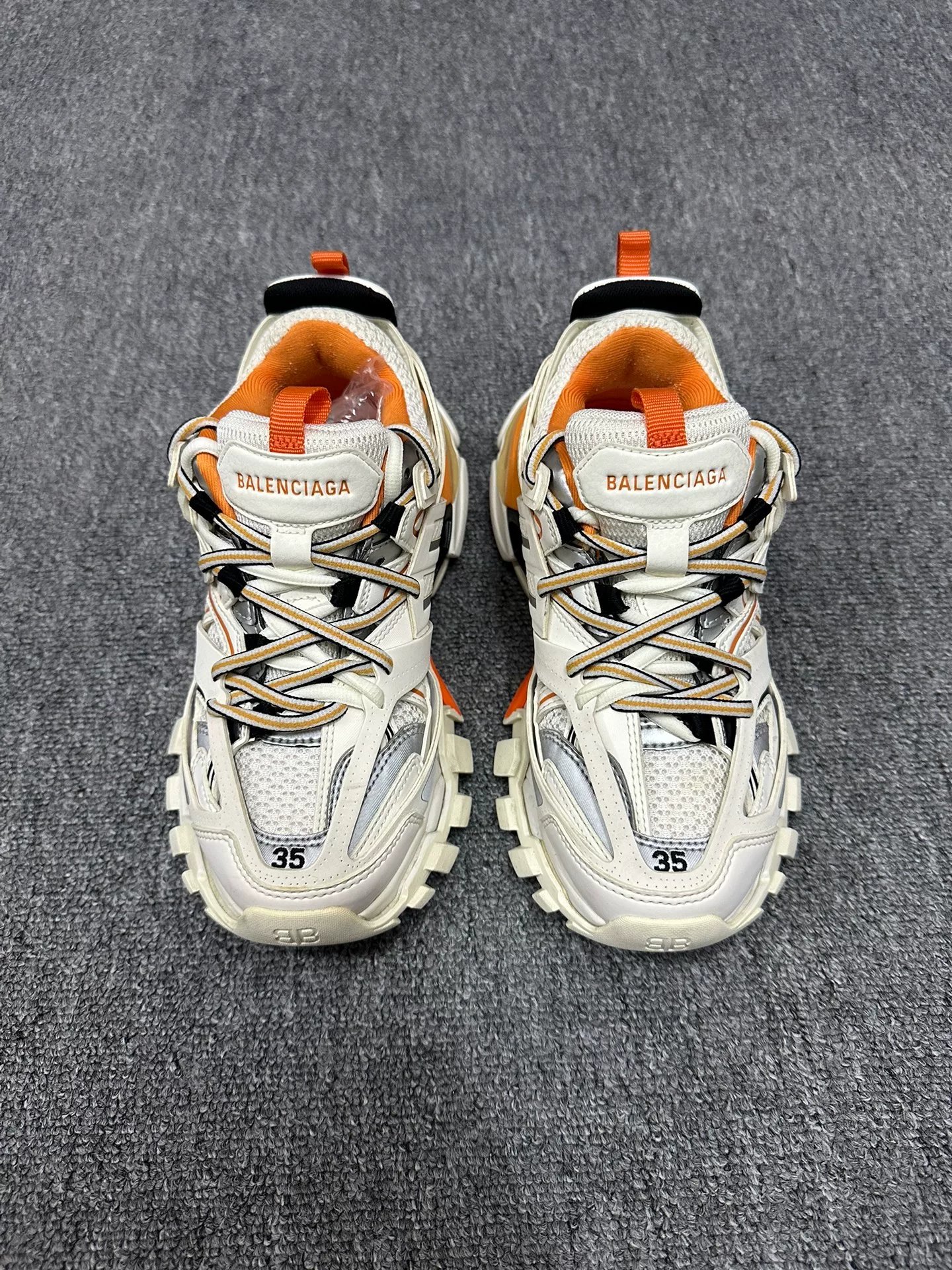 Balenciaga Track Dad Shoes White Orange — front