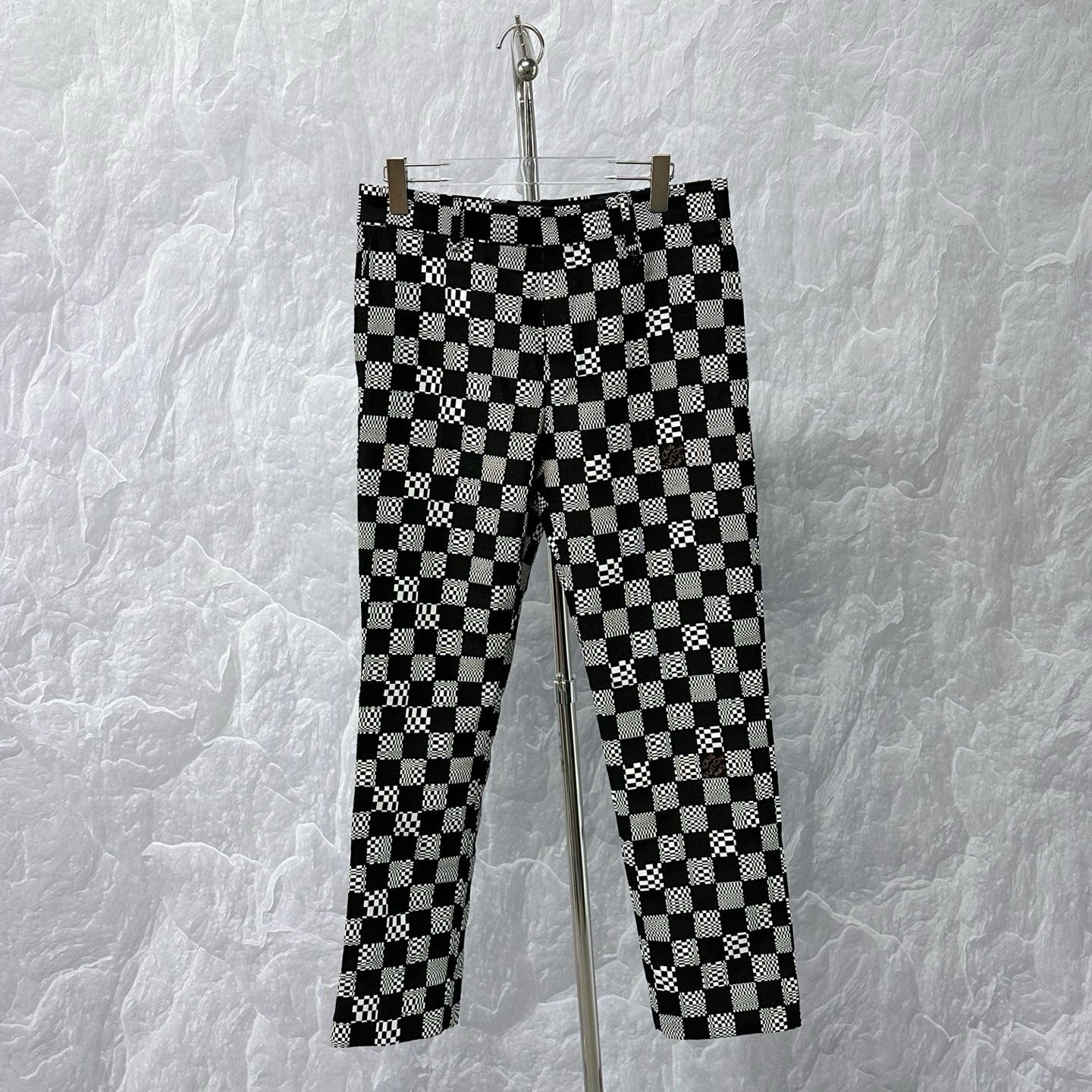 Louis Vuitton Checkerboard Wool Trousers