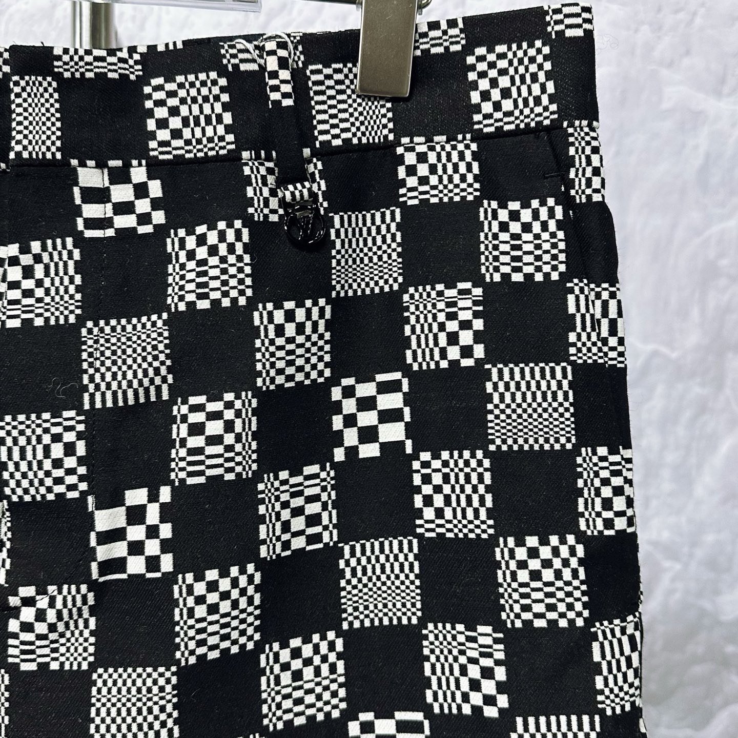 Louis Vuitton Checkerboard Wool Trousers — detail