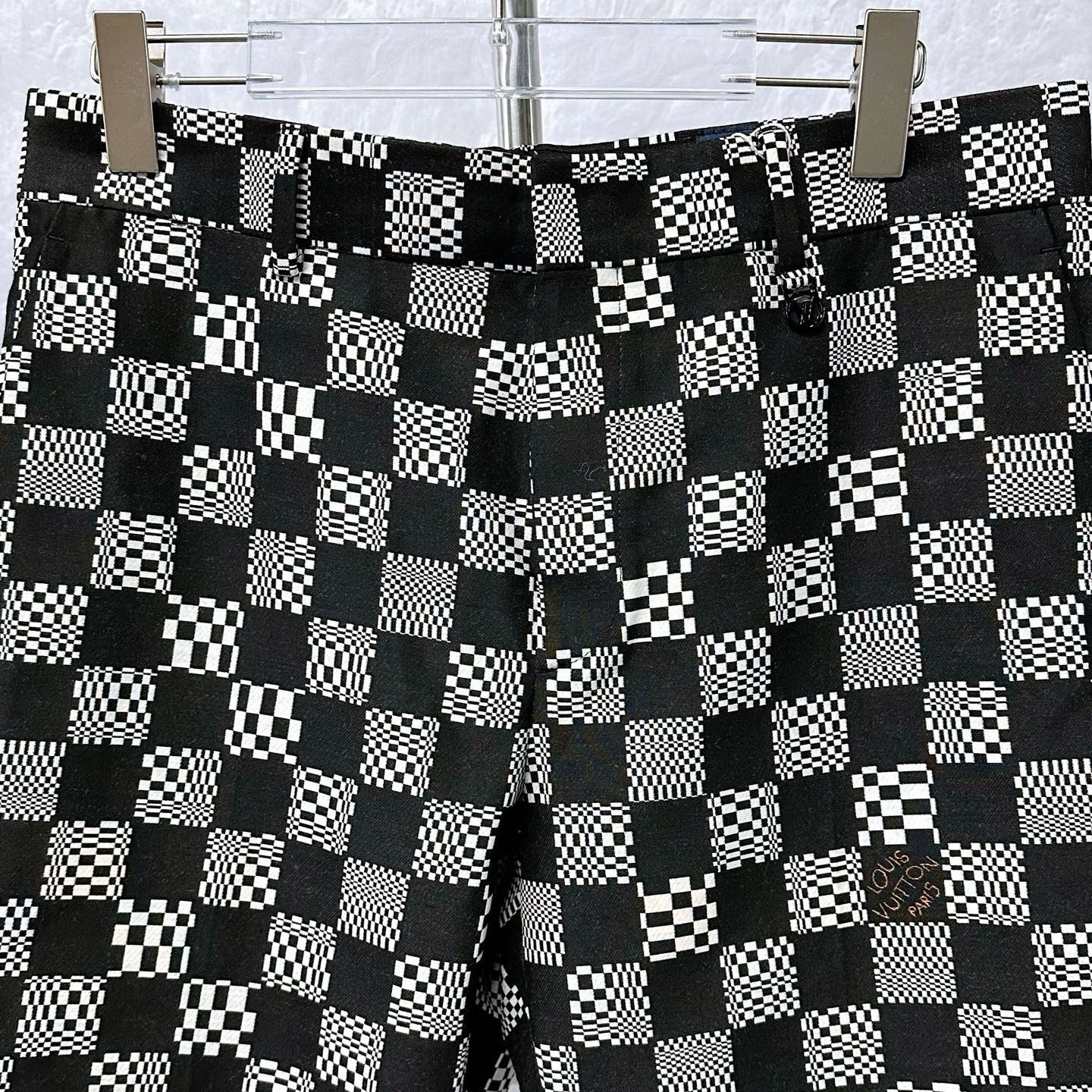 Louis Vuitton Checkerboard Wool Trousers — front
